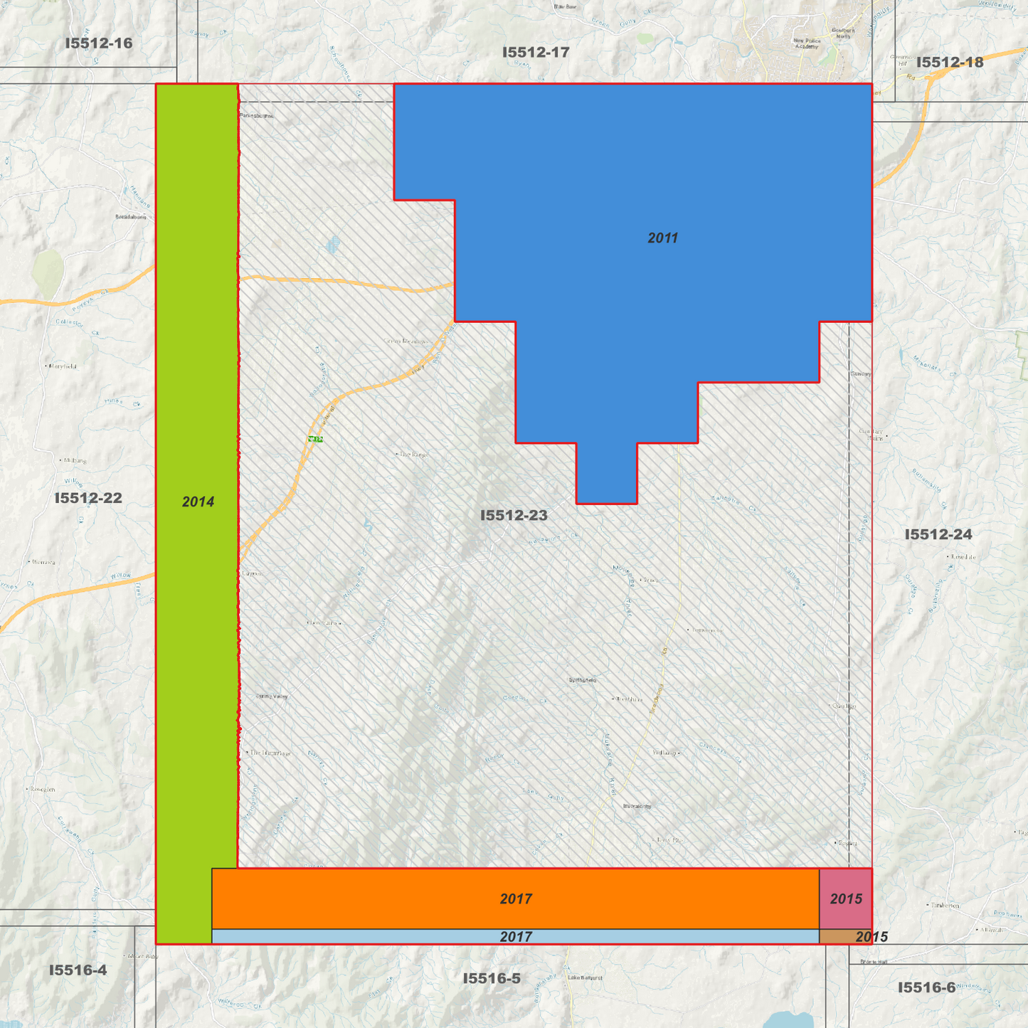 Goulburn 1m & 5m Digital Elevation Models (I5512-23)