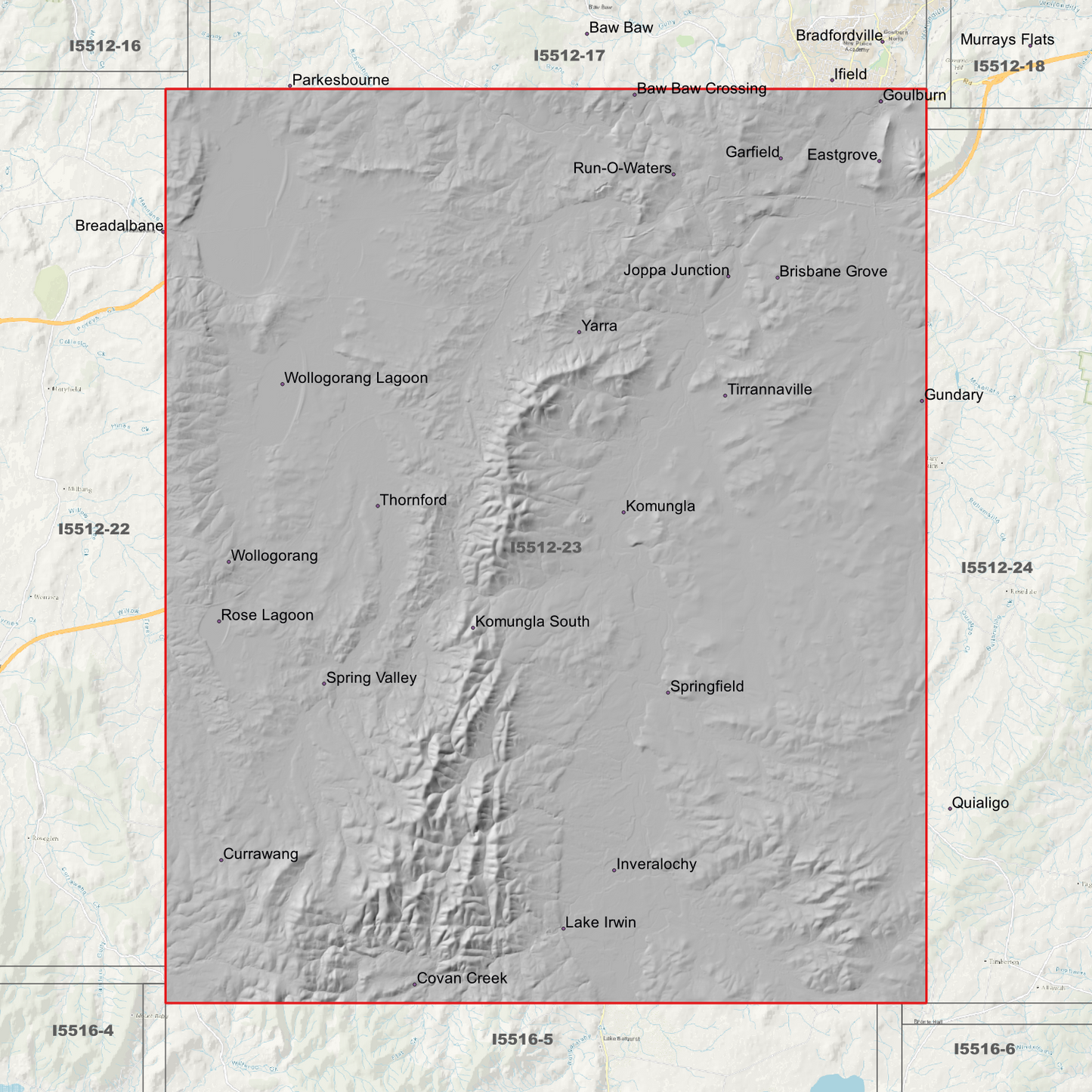 Goulburn 1m & 5m Digital Elevation Models (I5512-23)