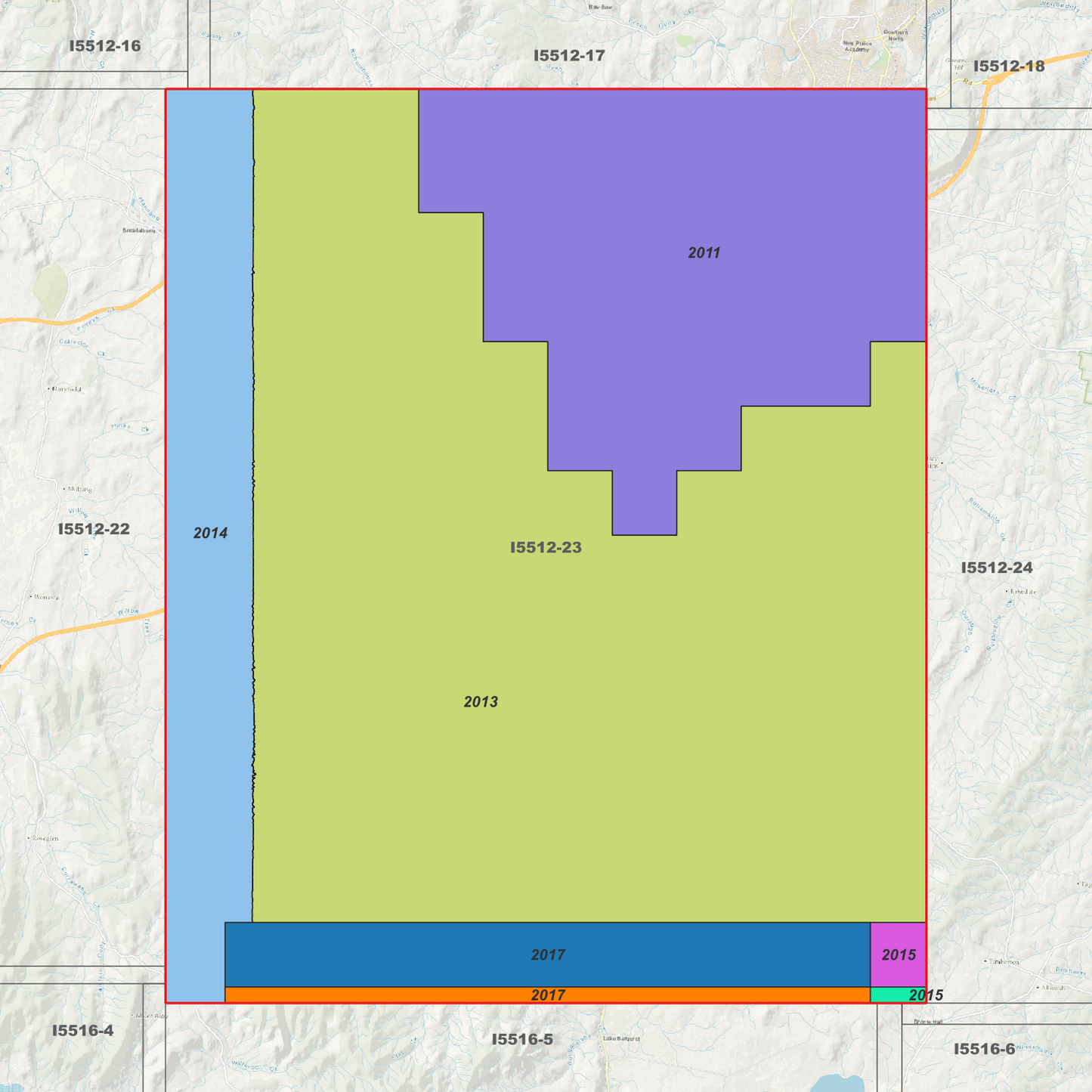 Goulburn 1m & 5m Digital Elevation Models (I5512-23)