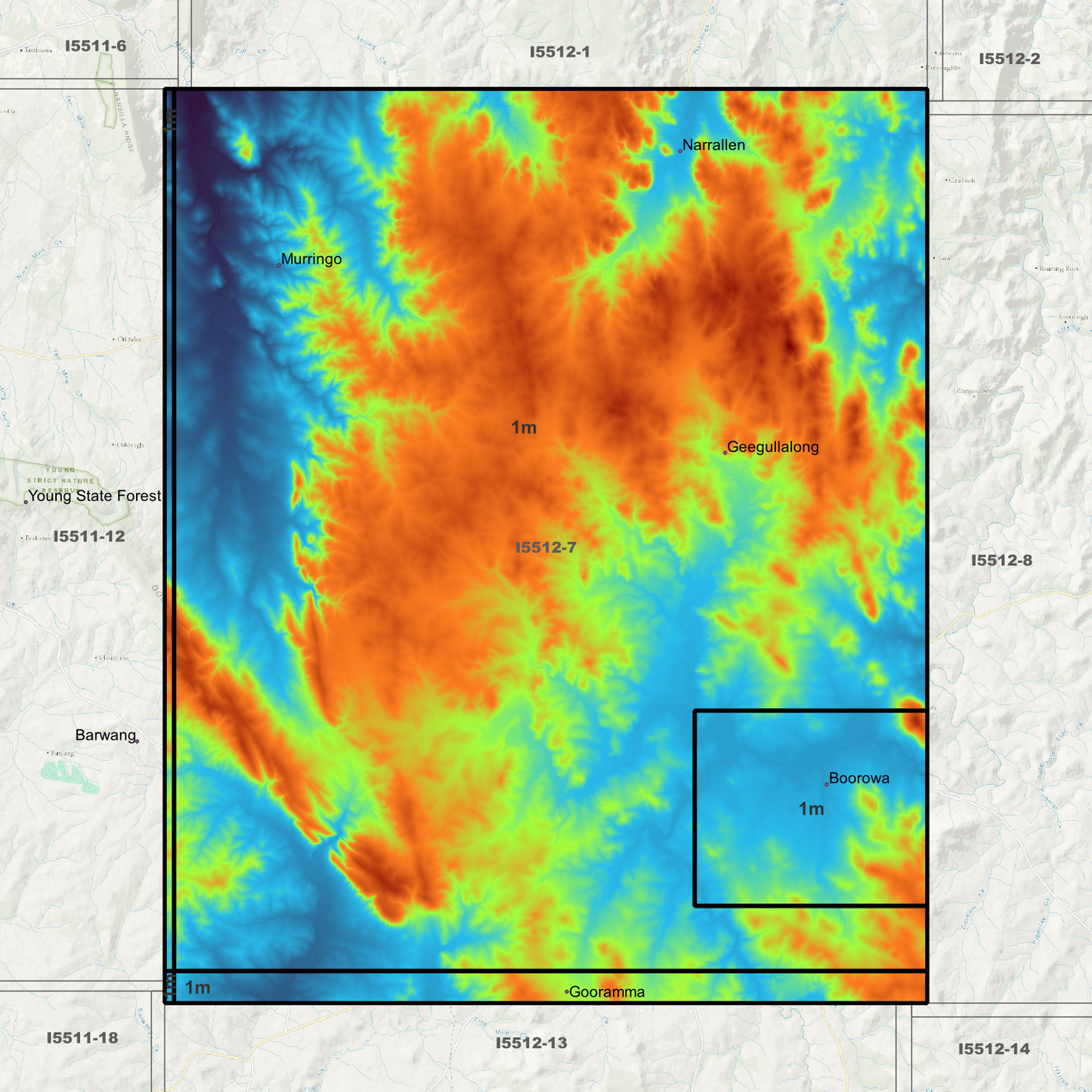 Boorowa 1m Digital Elevation Models (I5512-7)