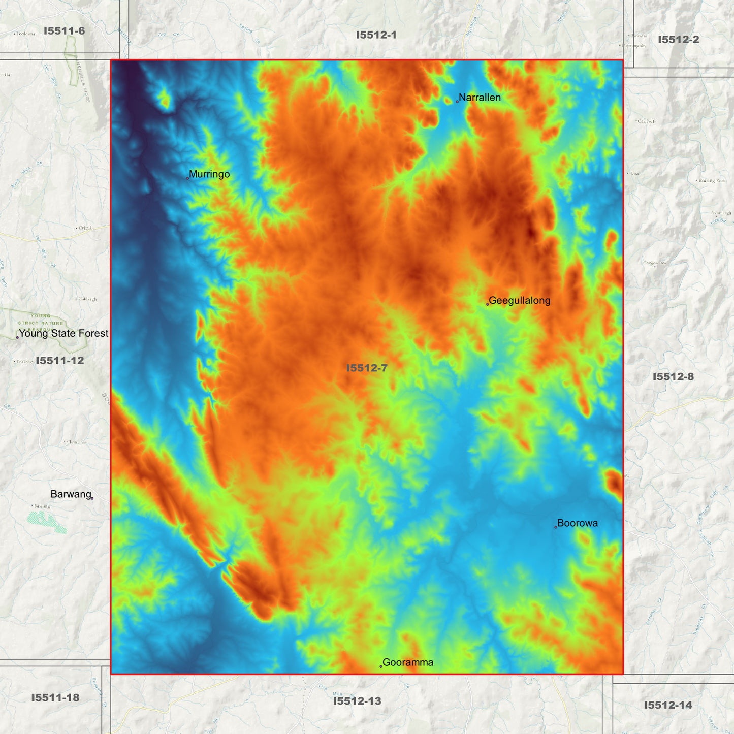 Boorowa 1m Digital Elevation Models (I5512-7)