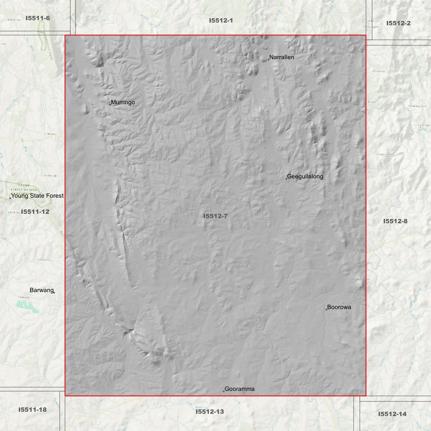 Boorowa 1m Digital Elevation Models (I5512-7)