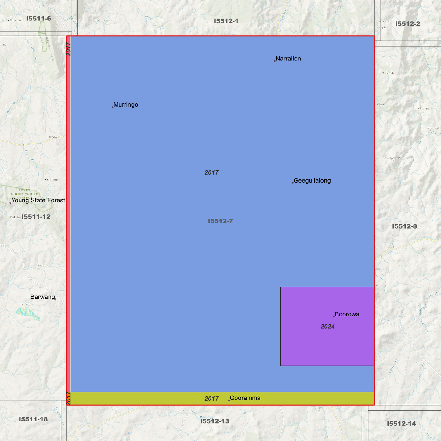 Boorowa 1m Digital Elevation Models (I5512-7)