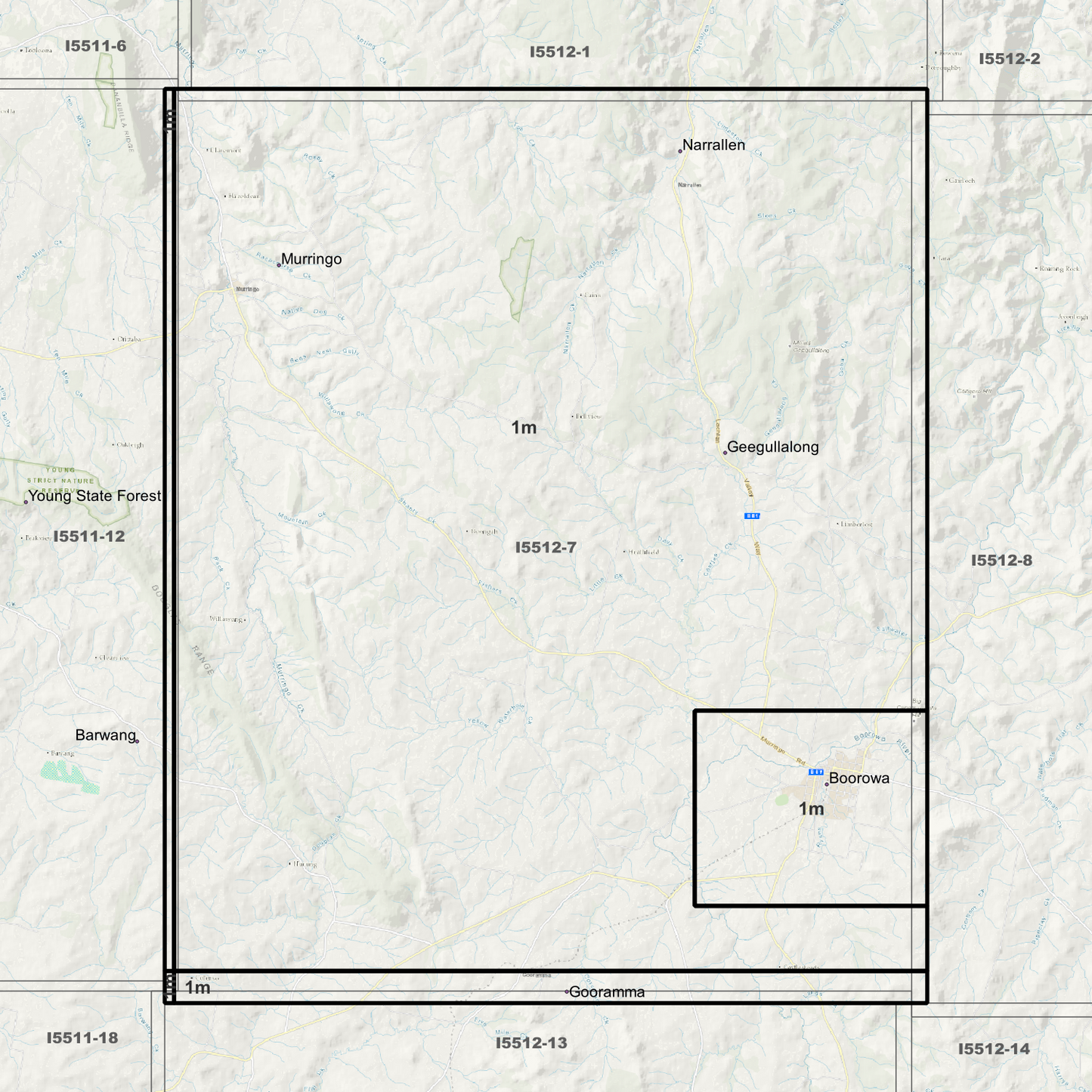 Boorowa 1m Digital Elevation Models (I5512-7)