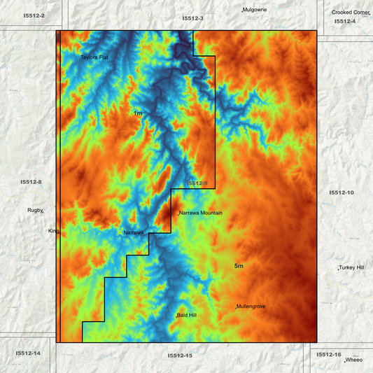 Narrawa 1m & 5m Digital Elevation Models (I5512-9)