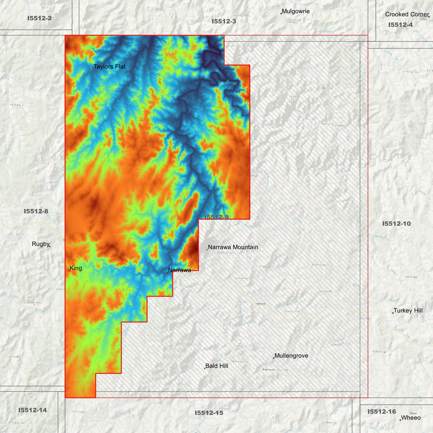 Narrawa 1m & 5m Digital Elevation Models (I5512-9)