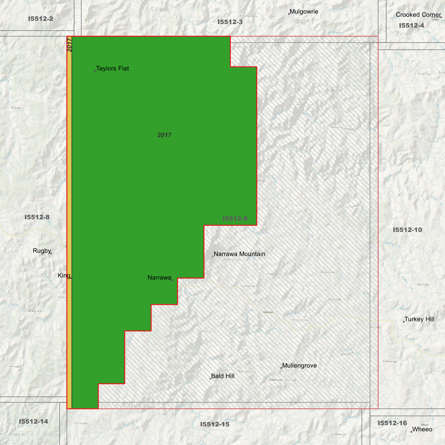 Narrawa 1m & 5m Digital Elevation Models (I5512-9)