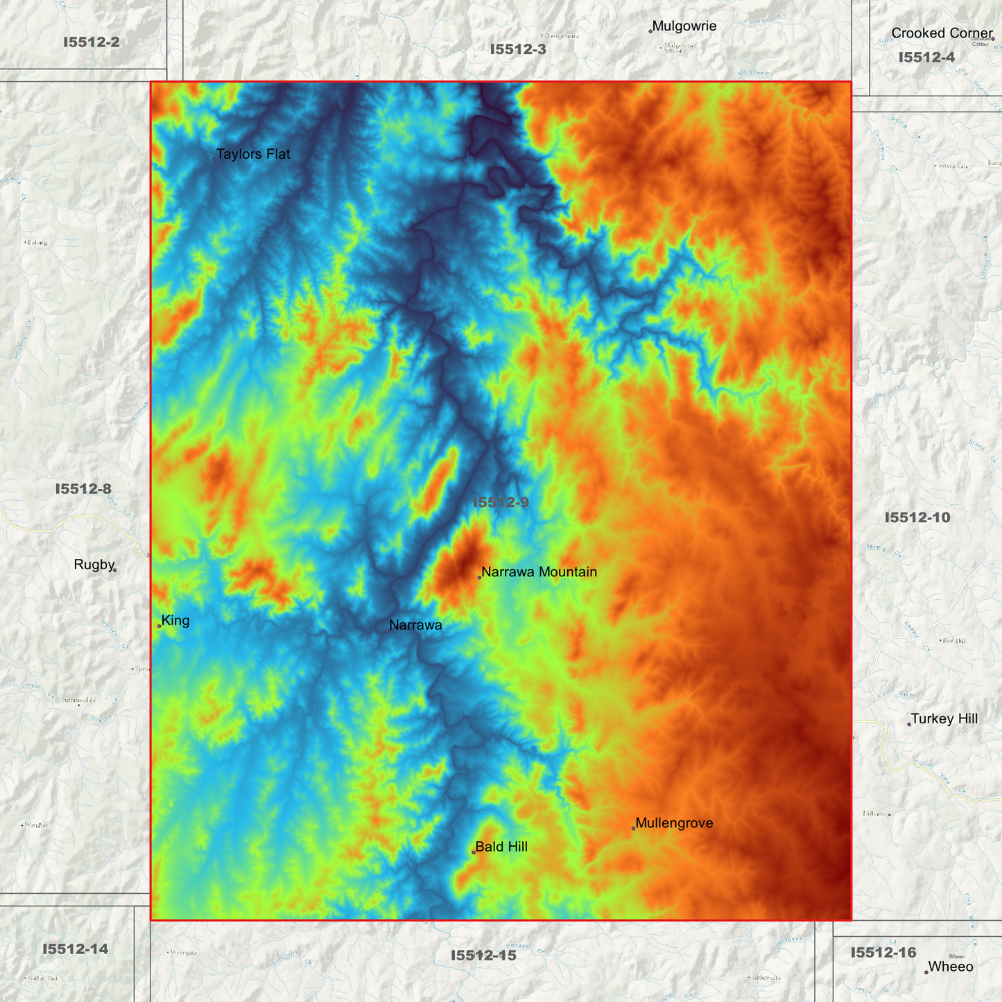 Narrawa 1m & 5m Digital Elevation Models (I5512-9)