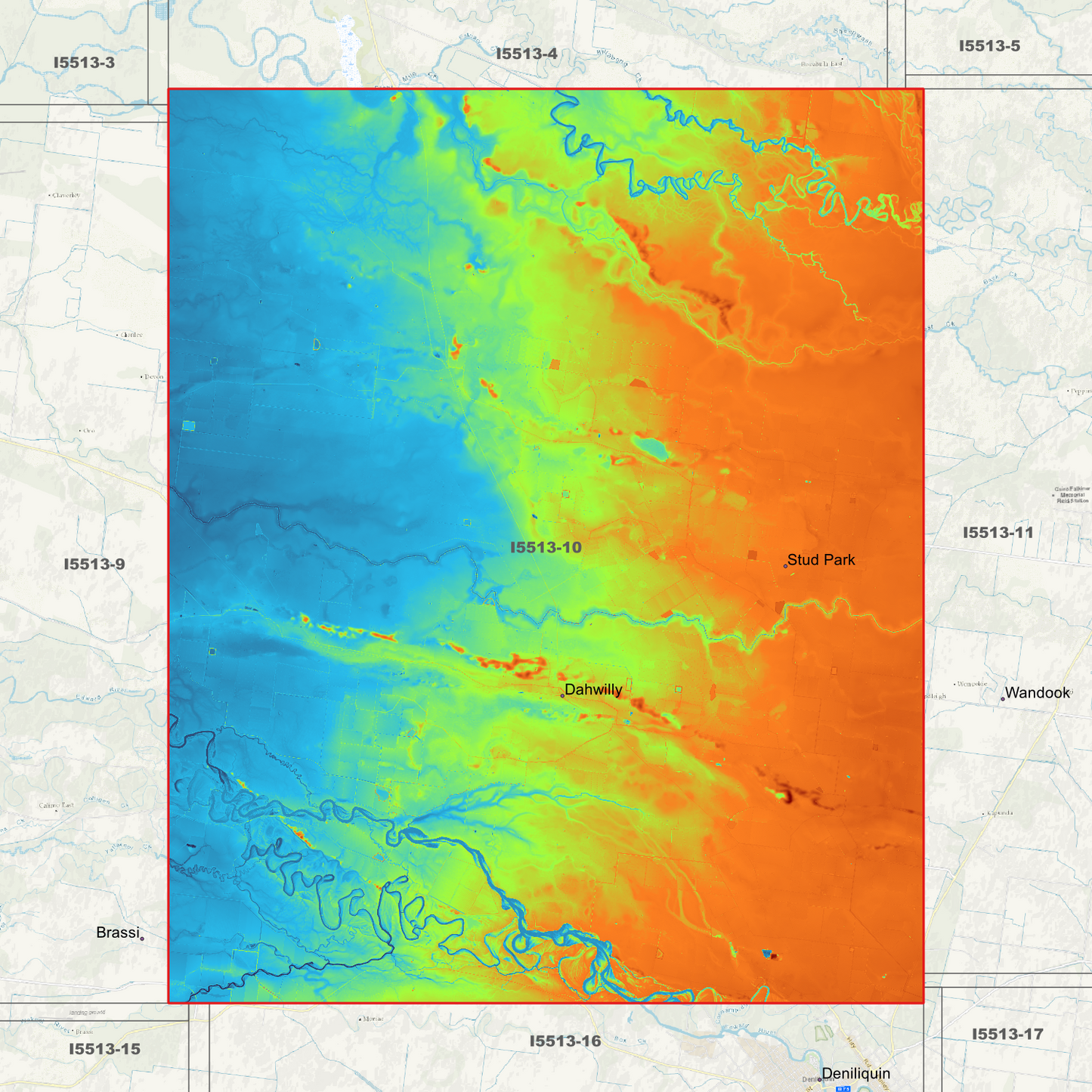 Dahwilly 1m & 2m Digital Elevation Models (I5513-10)