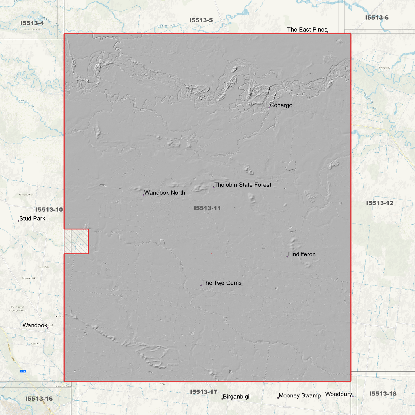 Conargo 1m & 2m Digital Elevation Models (I5513-11)