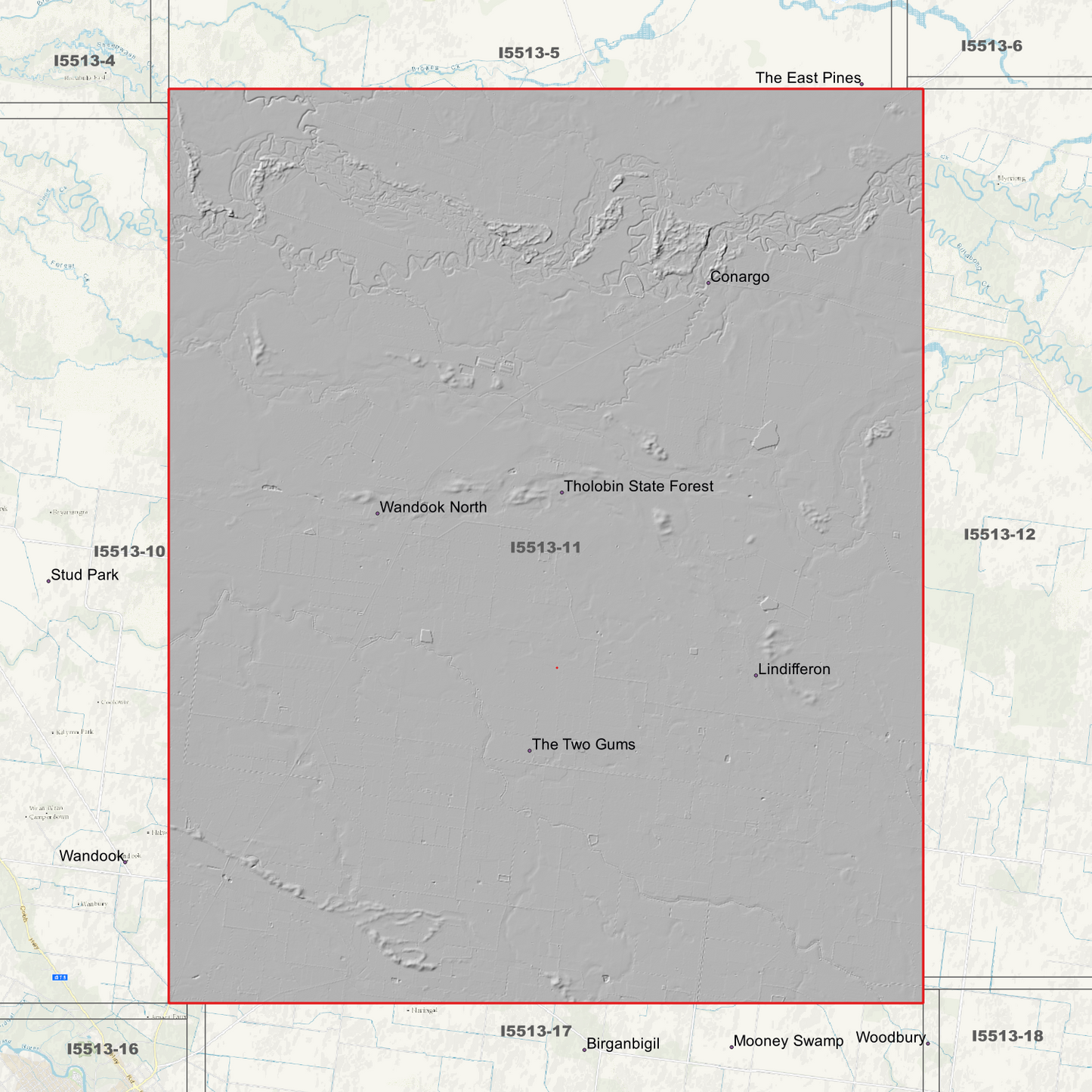 Conargo 1m & 2m Digital Elevation Models (I5513-11)