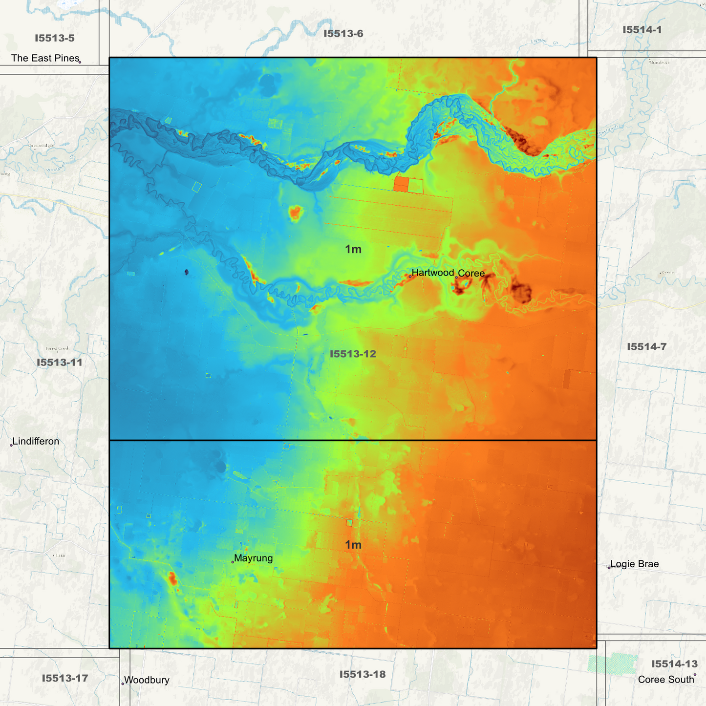 Coree 1m Digital Elevation Models (I5513-12)