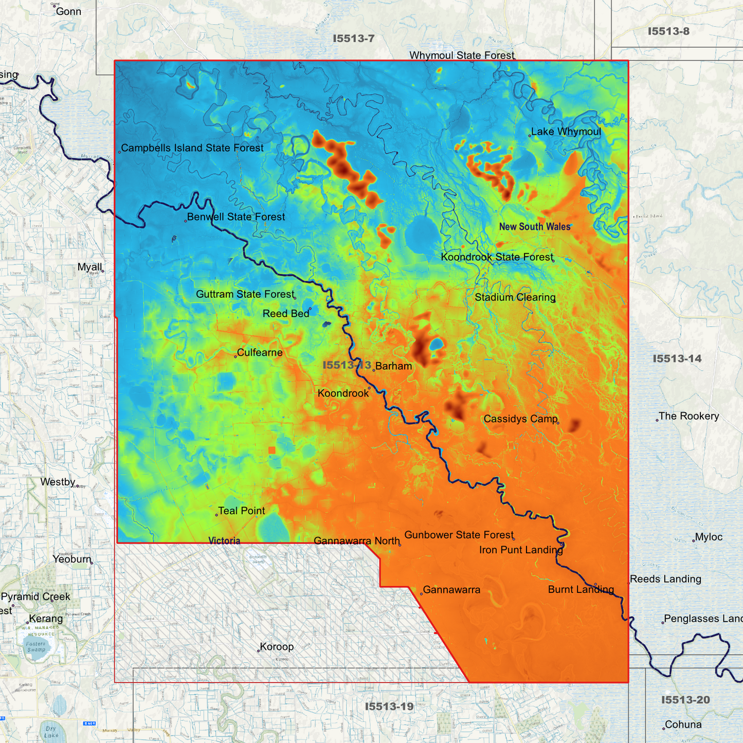 Barham 1m Digital Elevation Models (I5513-13)