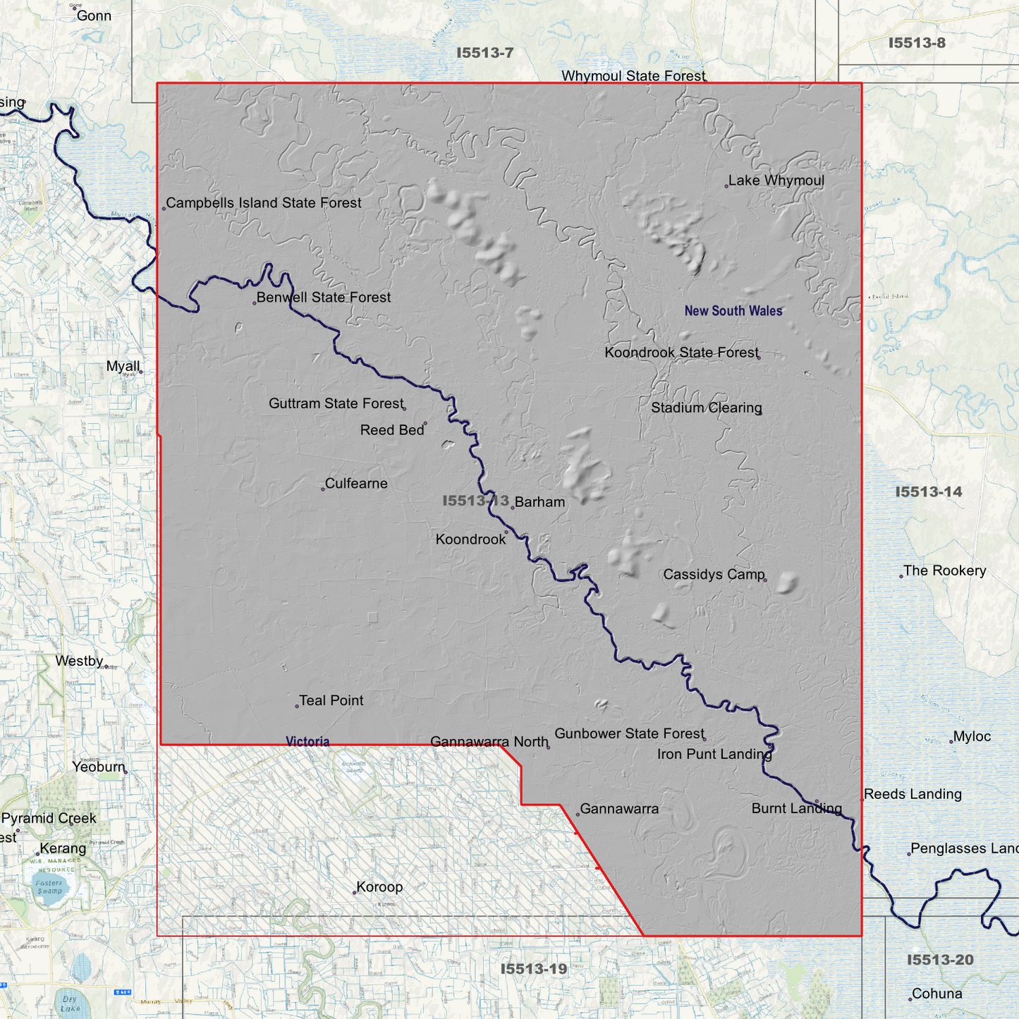 Barham 1m Digital Elevation Models (I5513-13)
