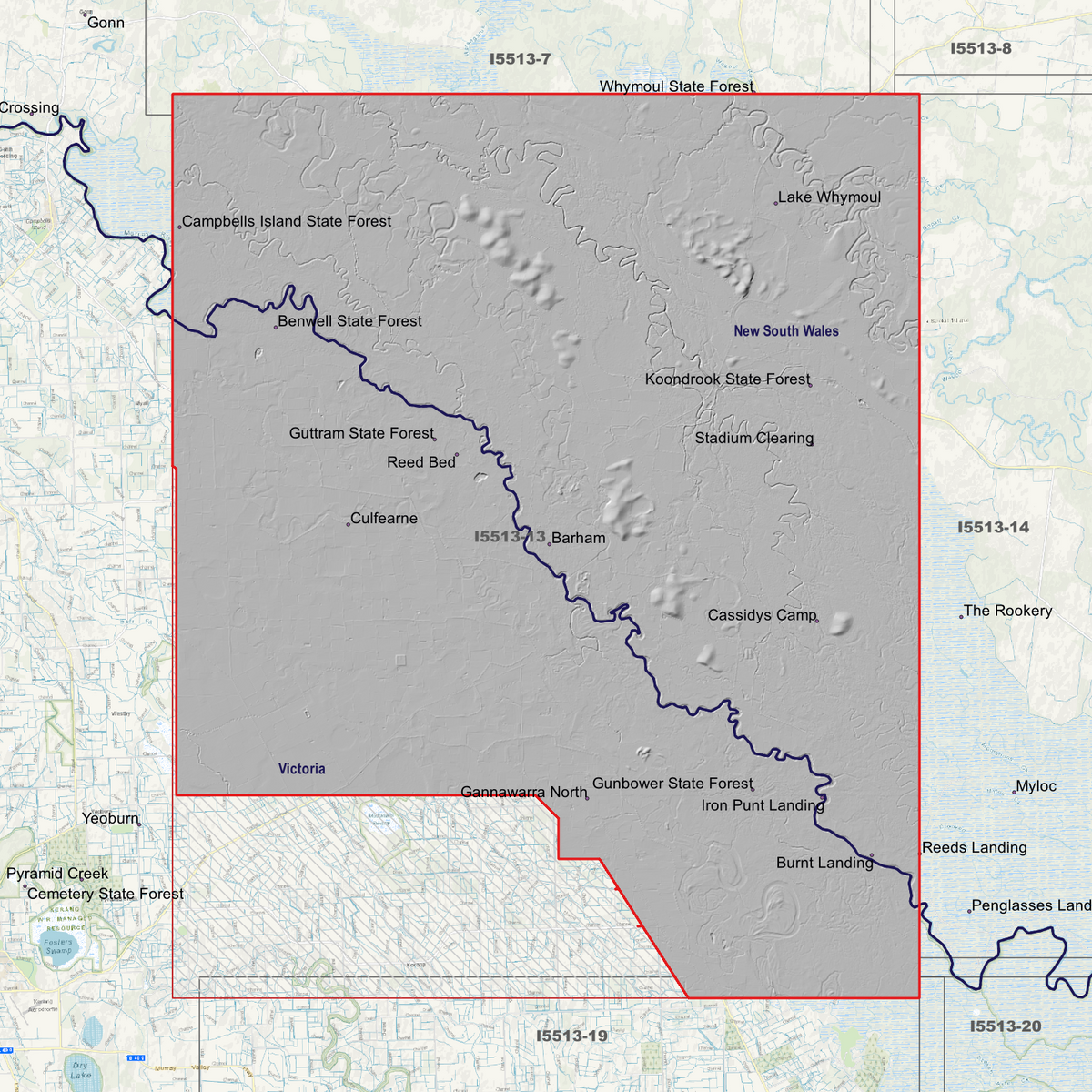 Barham 1m Digital Elevation Models (I5513-13)