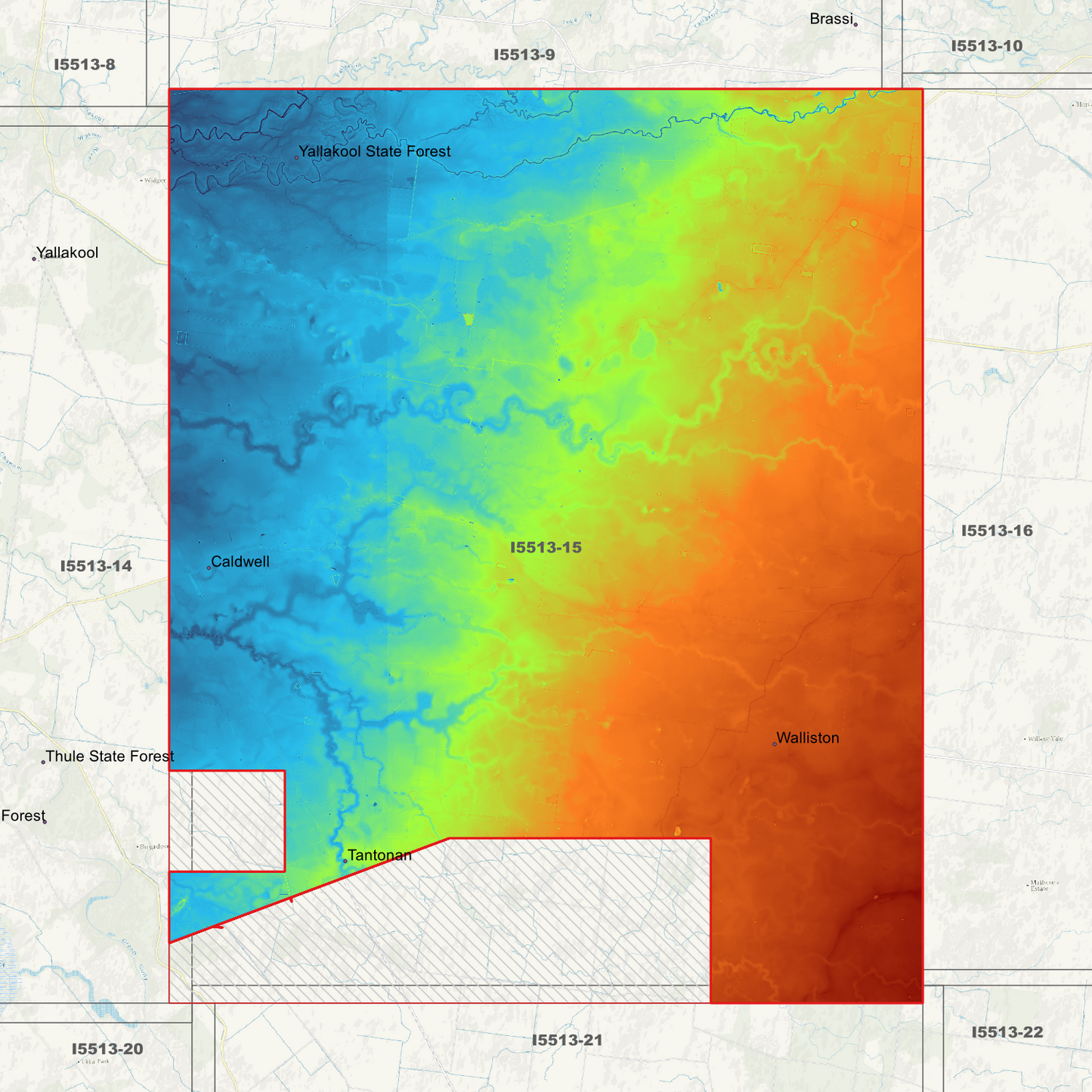 Caldwell 1m & 2m Digital Elevation Models (I5513-15)