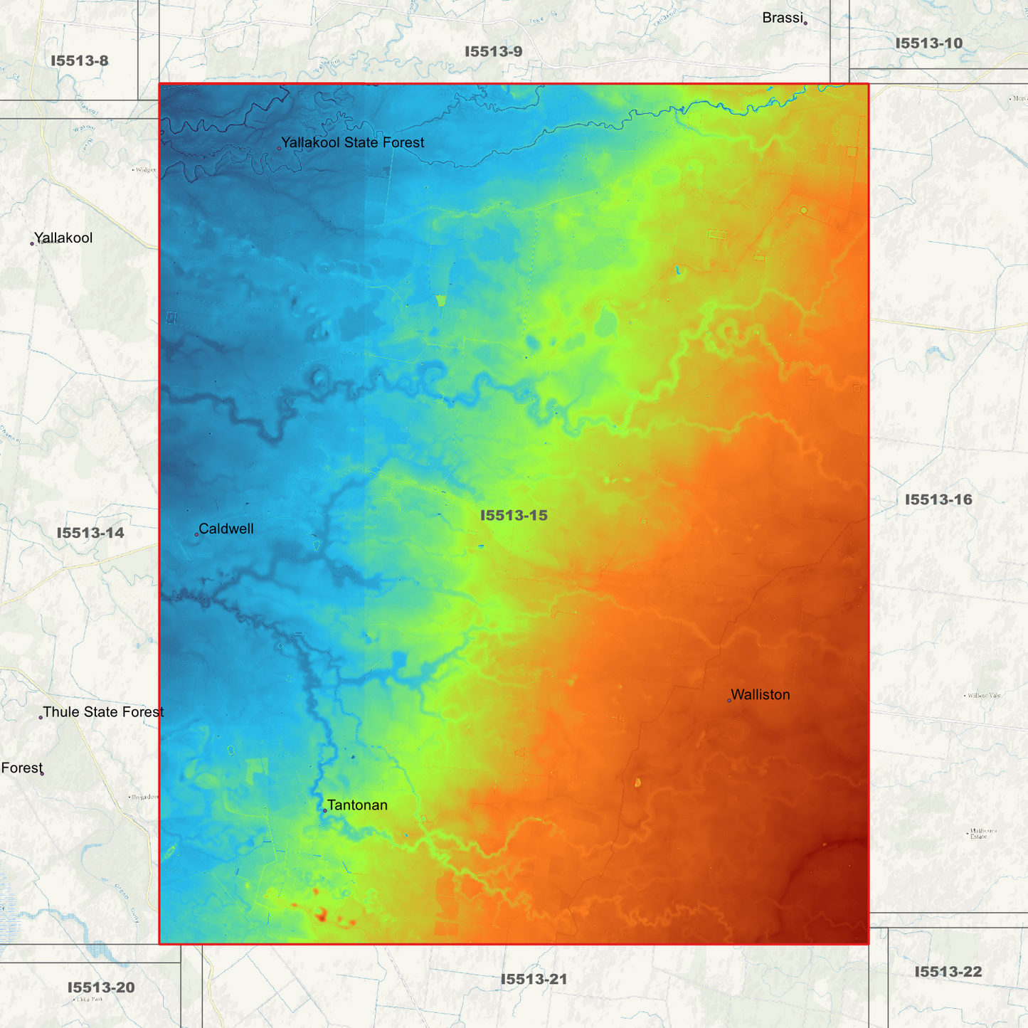 Caldwell 1m & 2m Digital Elevation Models (I5513-15)