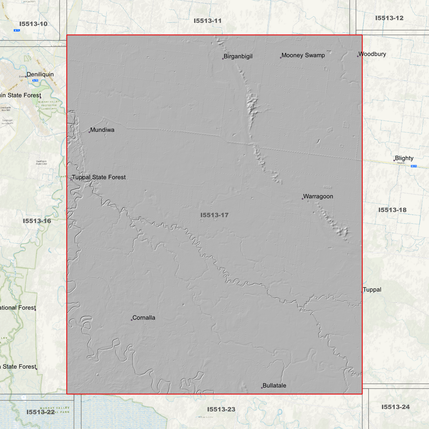 Tuppal 1m Digital Elevation Models (I5513-17)