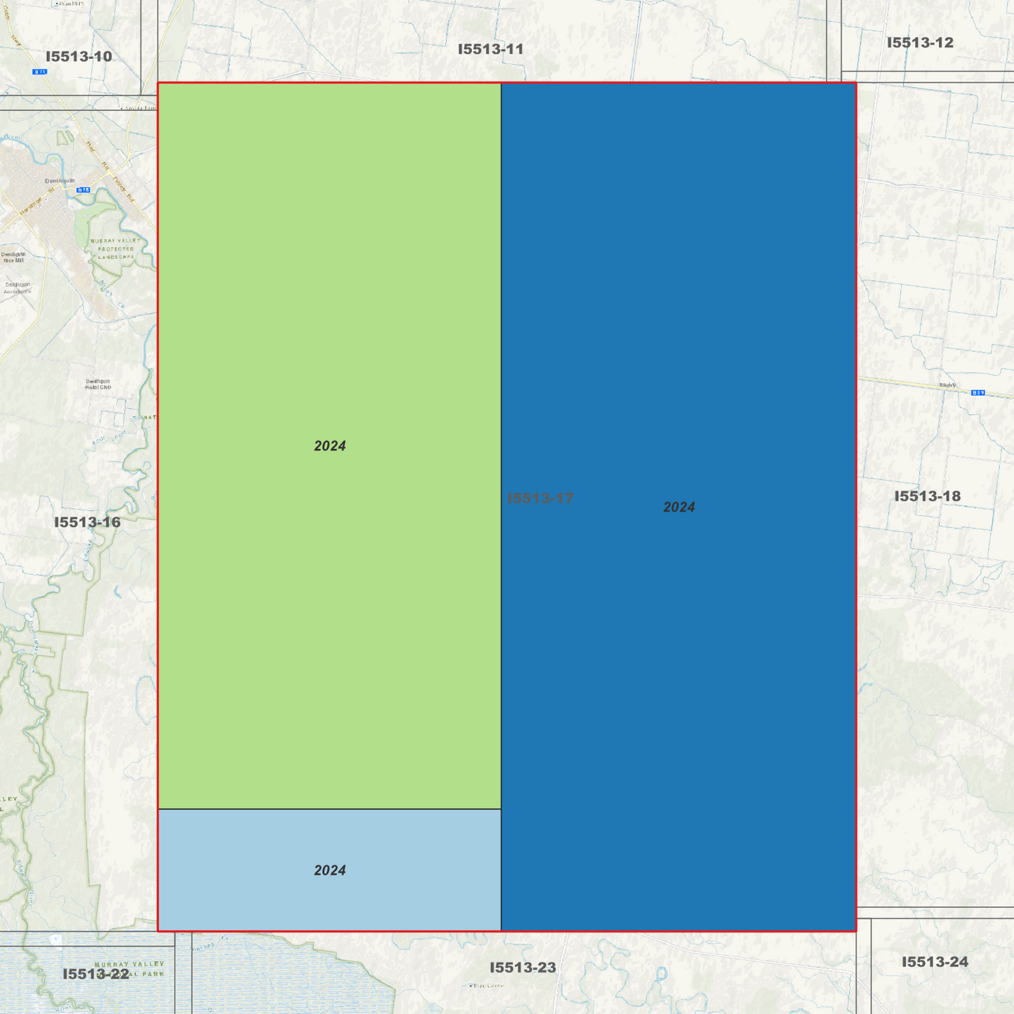 Tuppal 1m Digital Elevation Models (I5513-17)