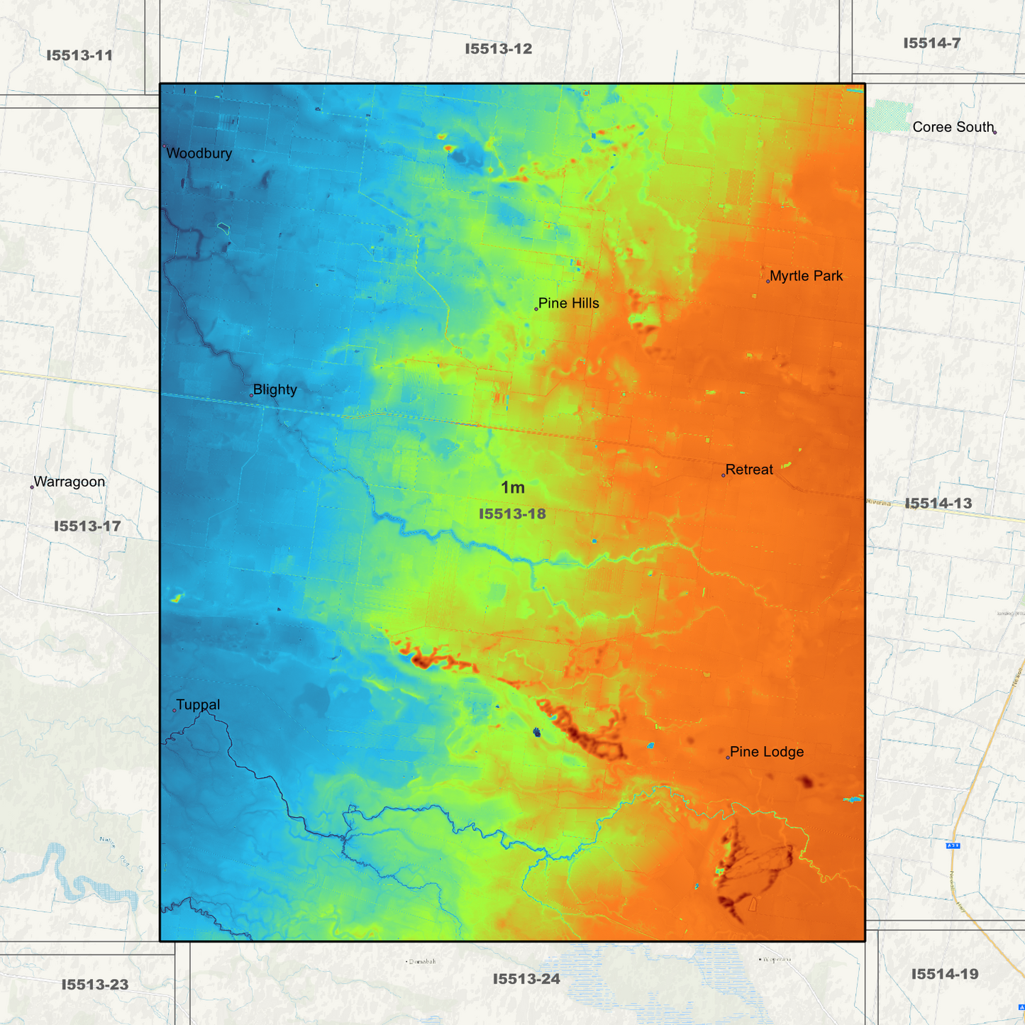 Blighty 1m Digital Elevation Models (I5513-18)