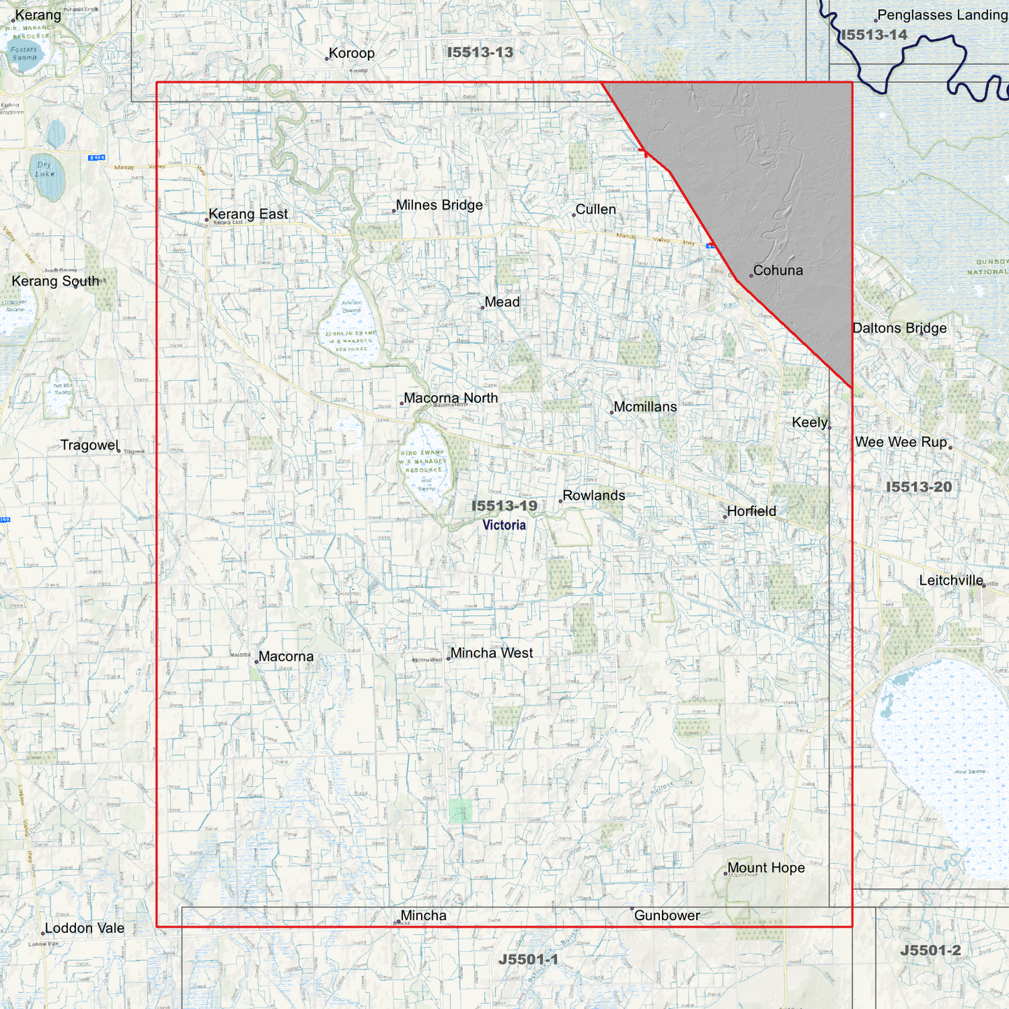 Cohuna 1m Digital Elevation Models (I5513-19)