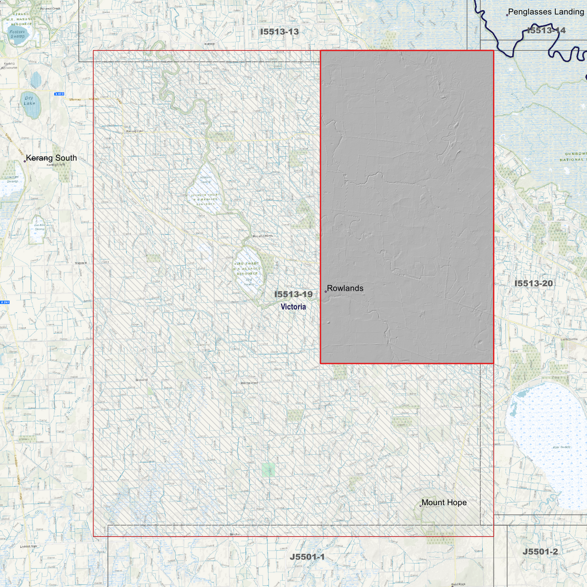 Cohuna 1m Digital Elevation Models (I5513-19)