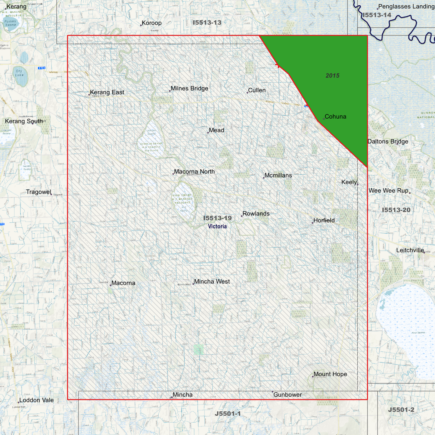 Cohuna 1m Digital Elevation Models (I5513-19)