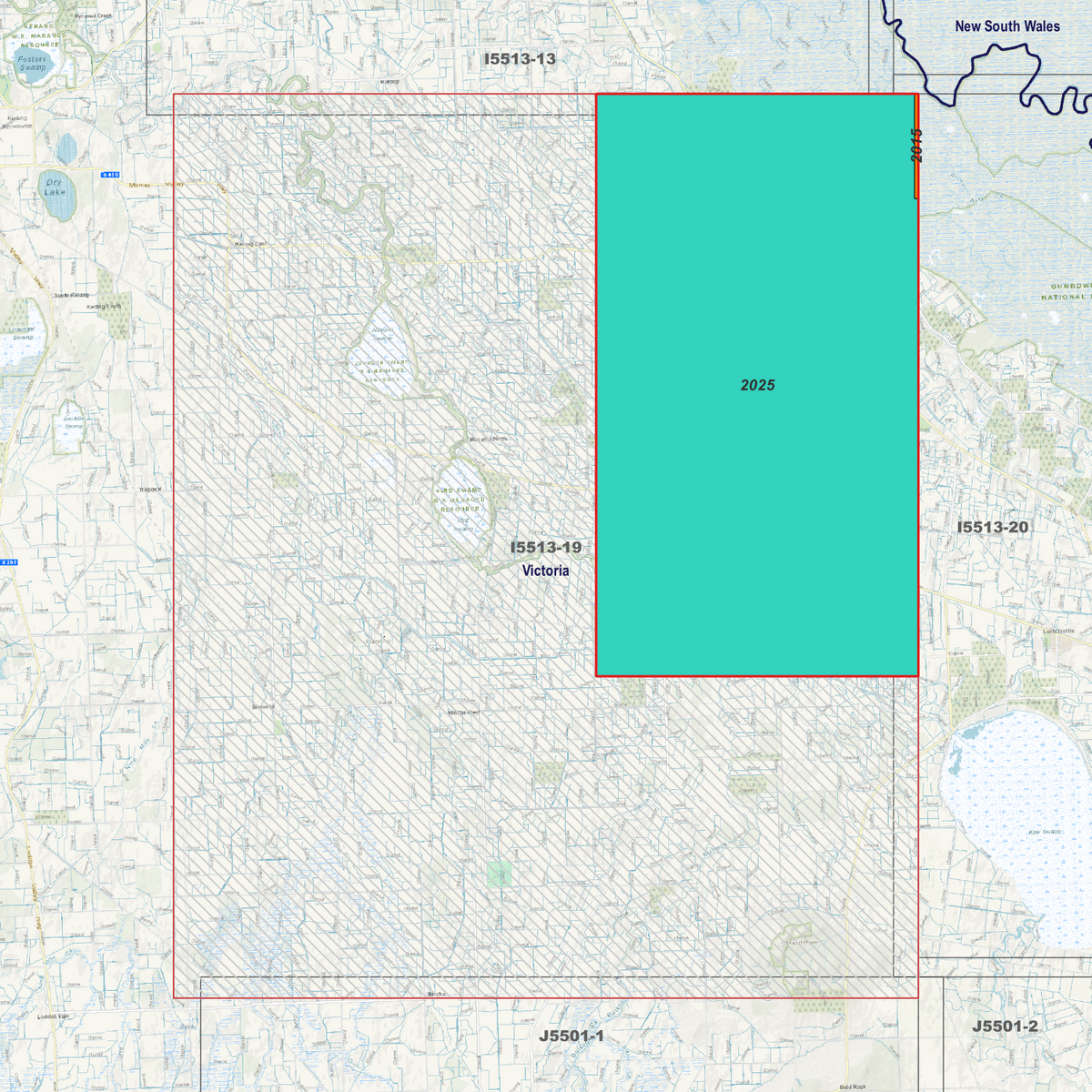 Cohuna 1m Digital Elevation Models (I5513-19)