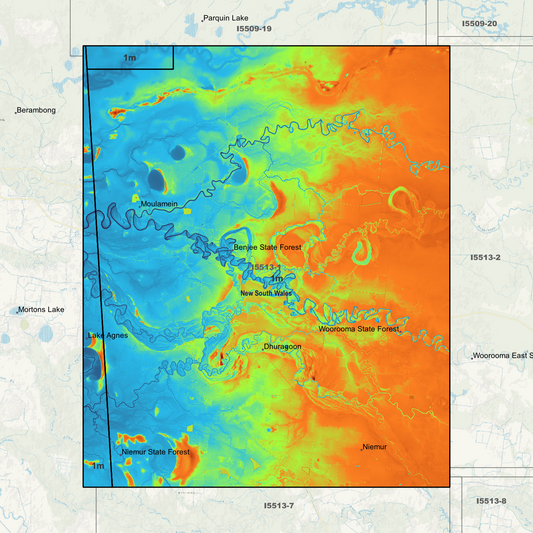 Moulamein 1m Digital Elevation Models (I5513-1)