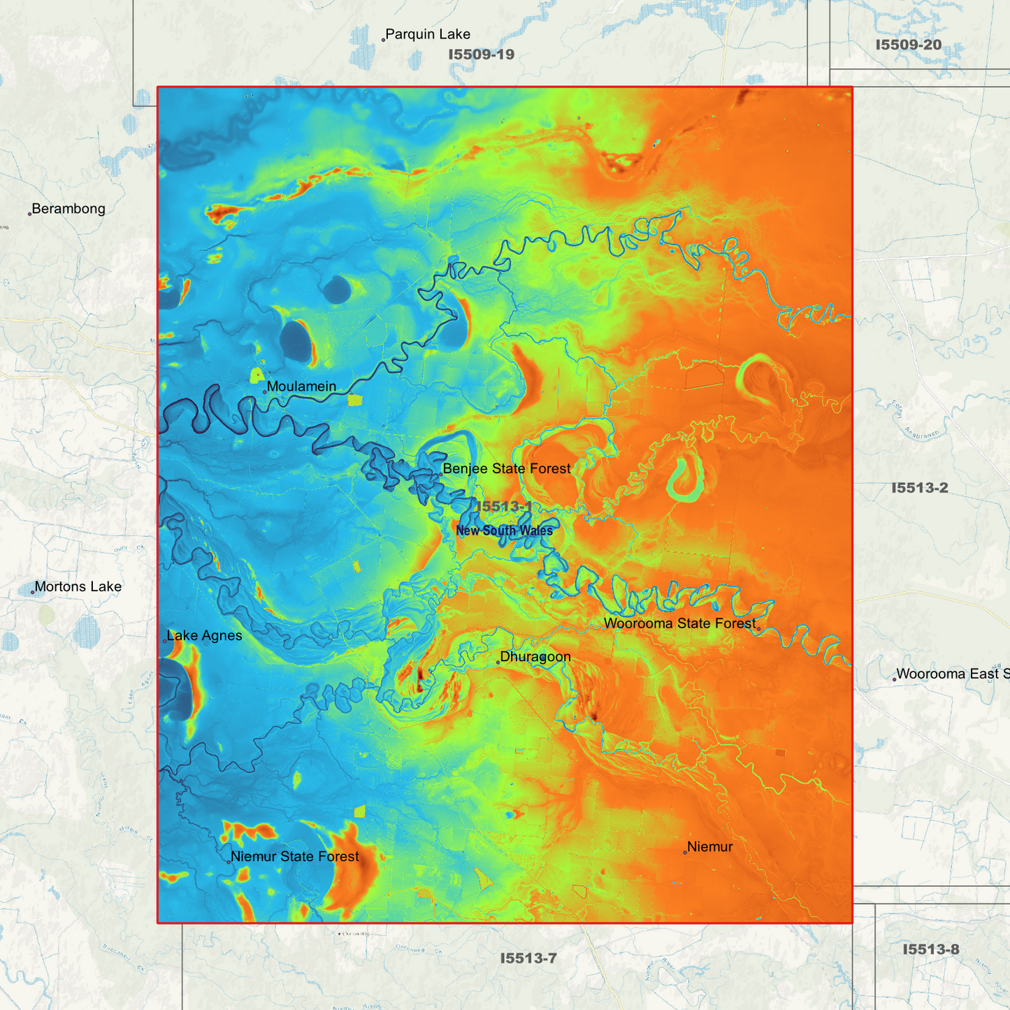 Moulamein 1m Digital Elevation Models (I5513-1)