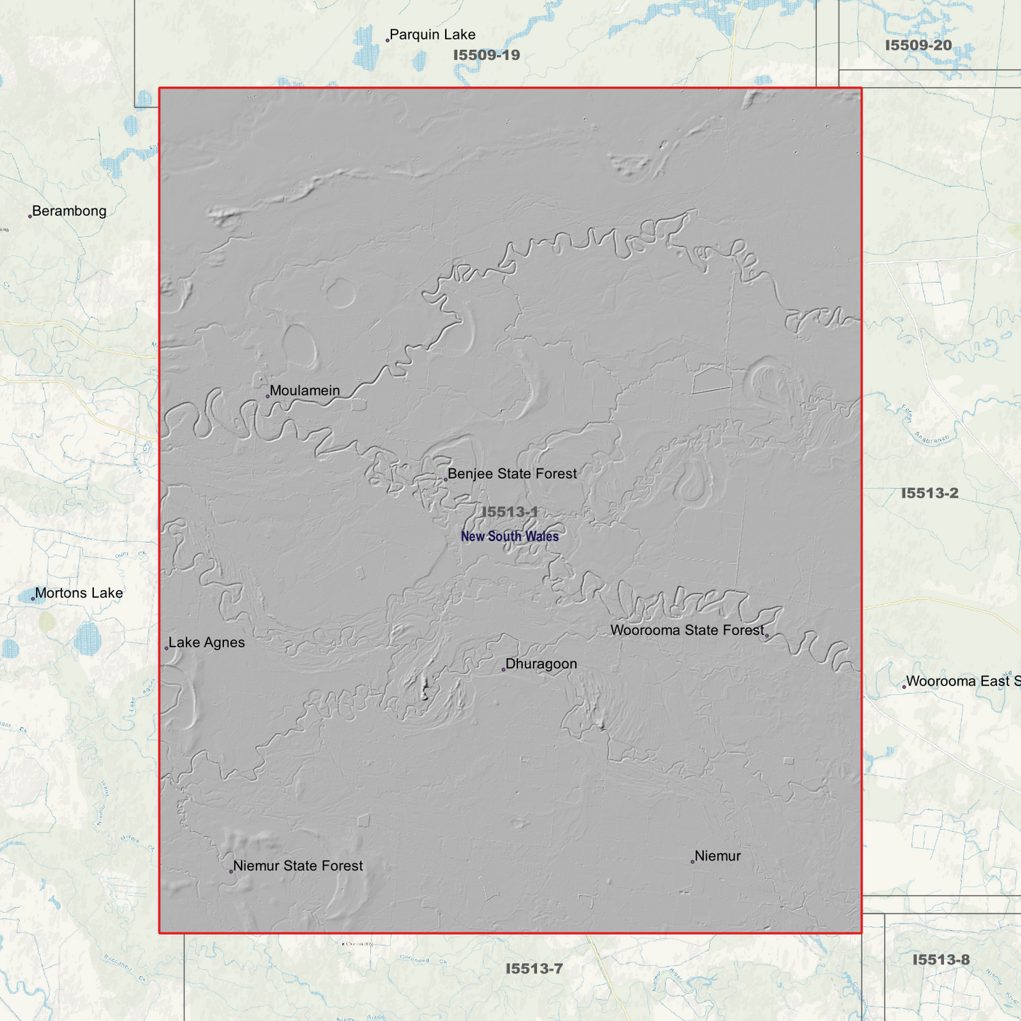 Moulamein 1m Digital Elevation Models (I5513-1)
