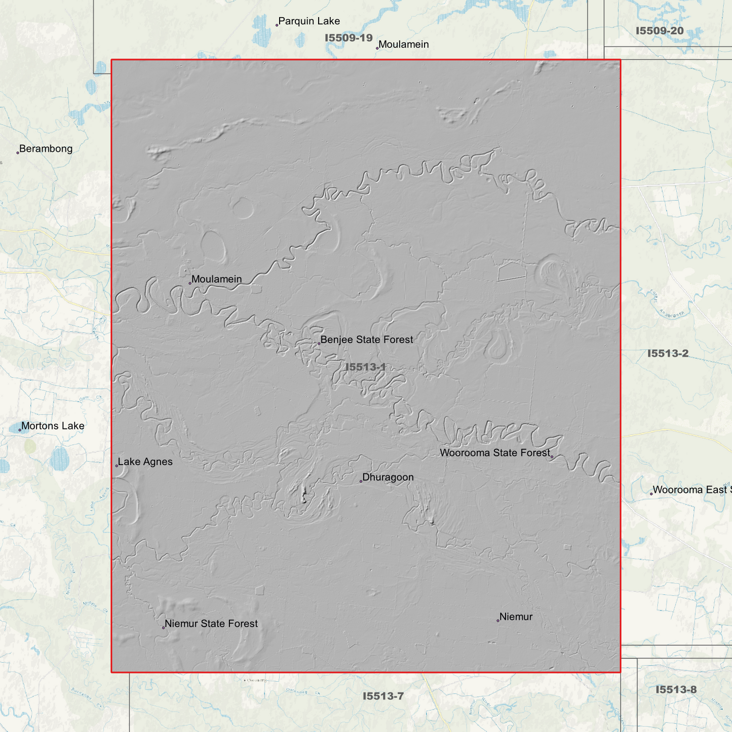 Moulamein 1m Digital Elevation Models (I5513-1)