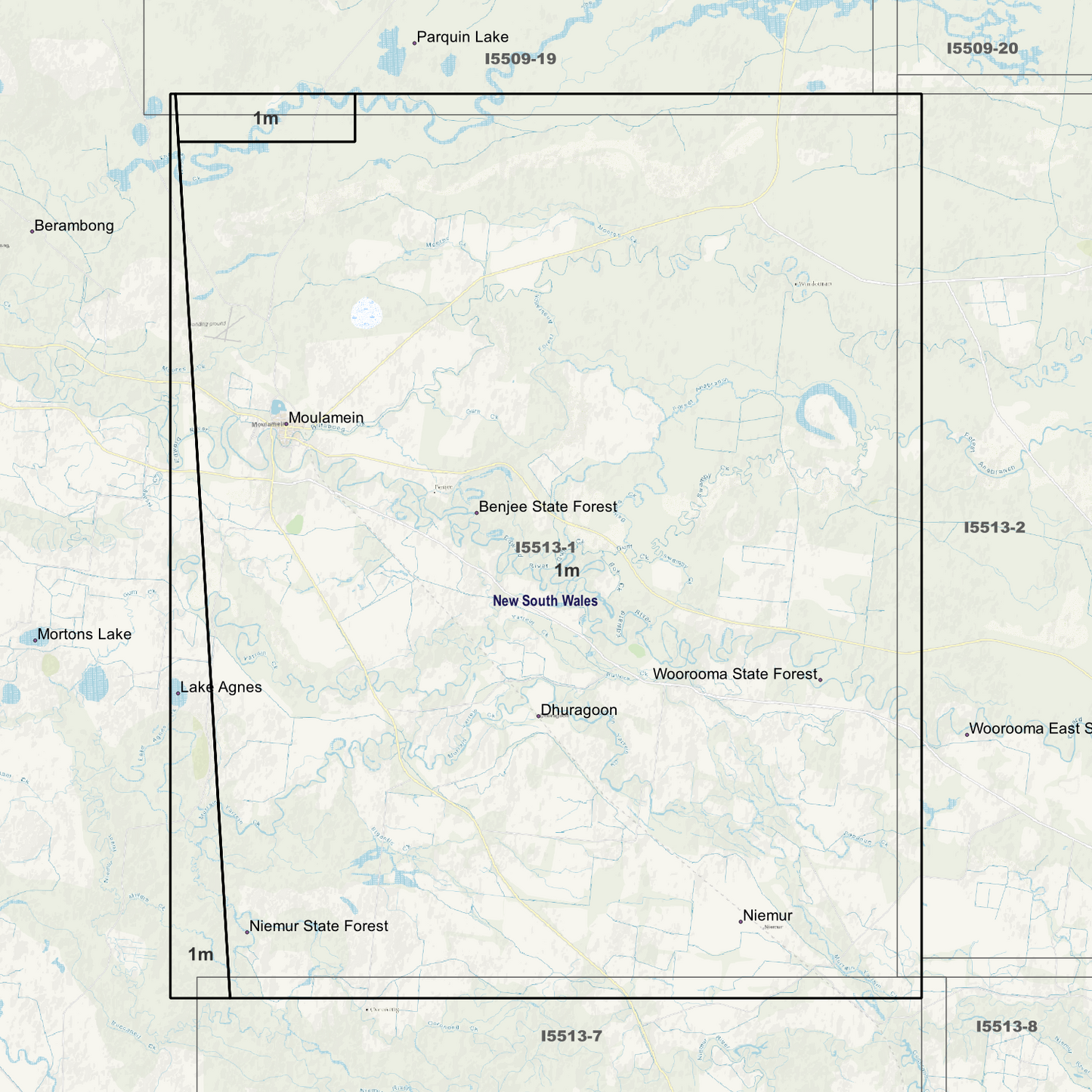 Moulamein 1m Digital Elevation Models (I5513-1)