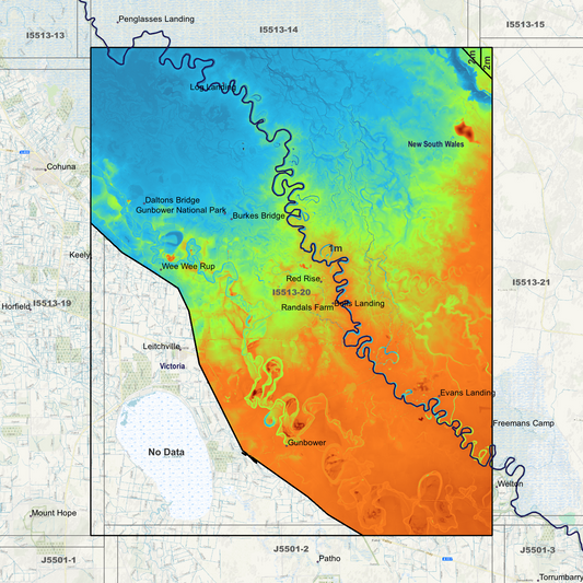 Gunbower 1m & 2m Digital Elevation Models (I5513-20)