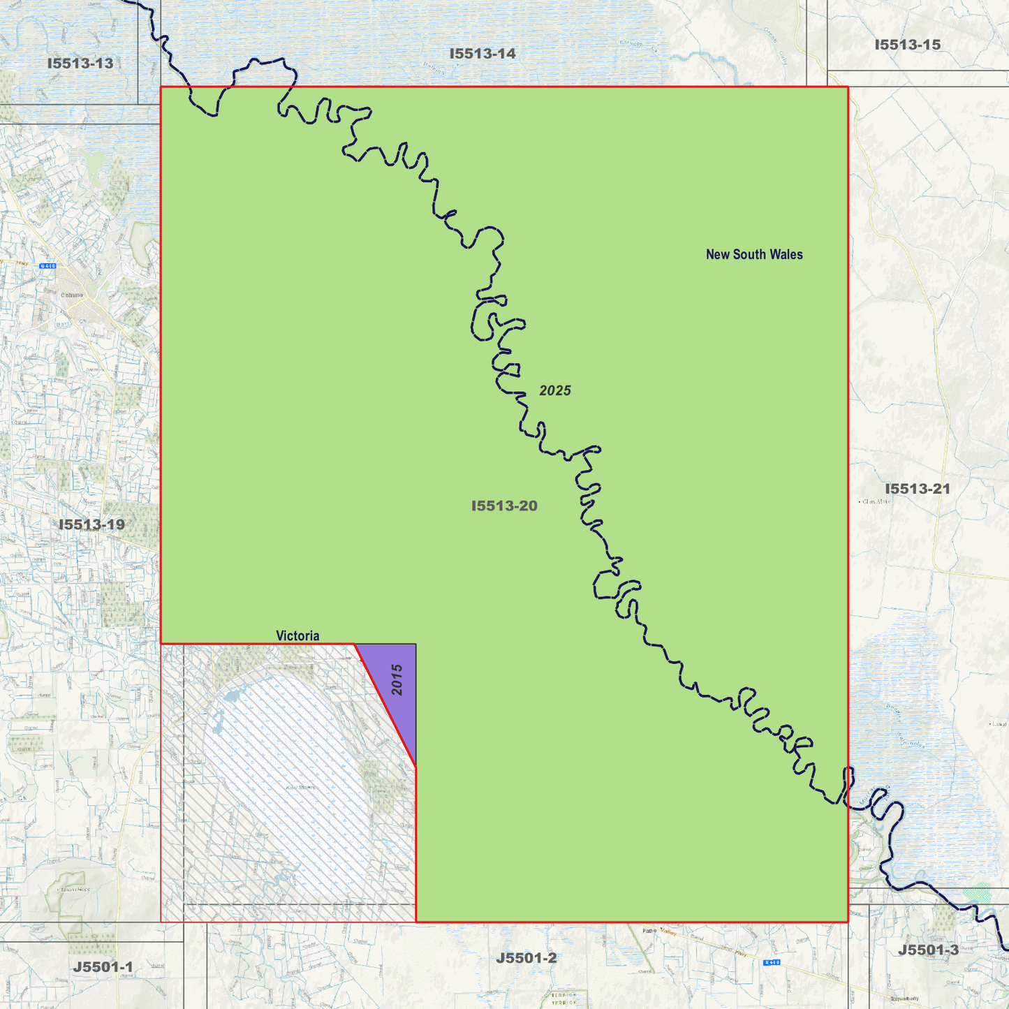 Gunbower 1m Digital Elevation Models (I5513-20)