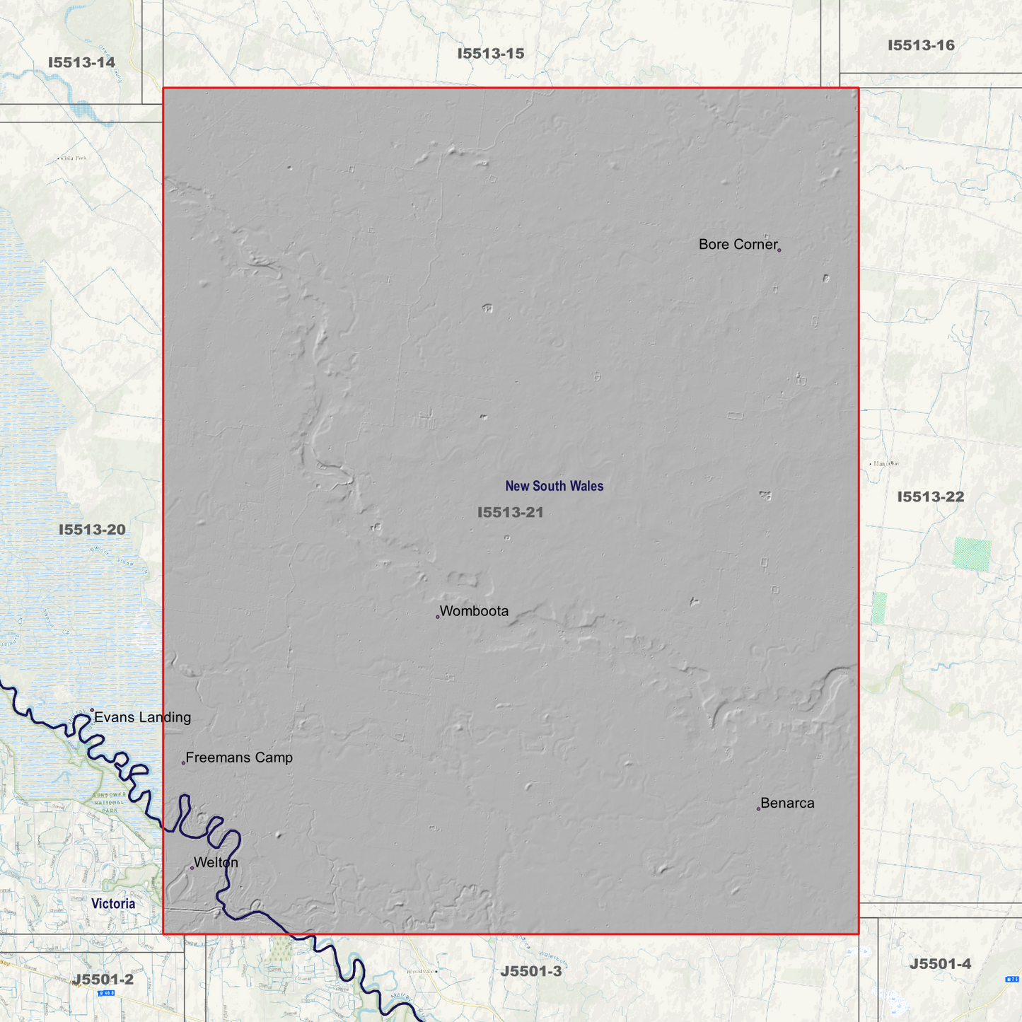 Womboota 1m Digital Elevation Models (I5513-21)