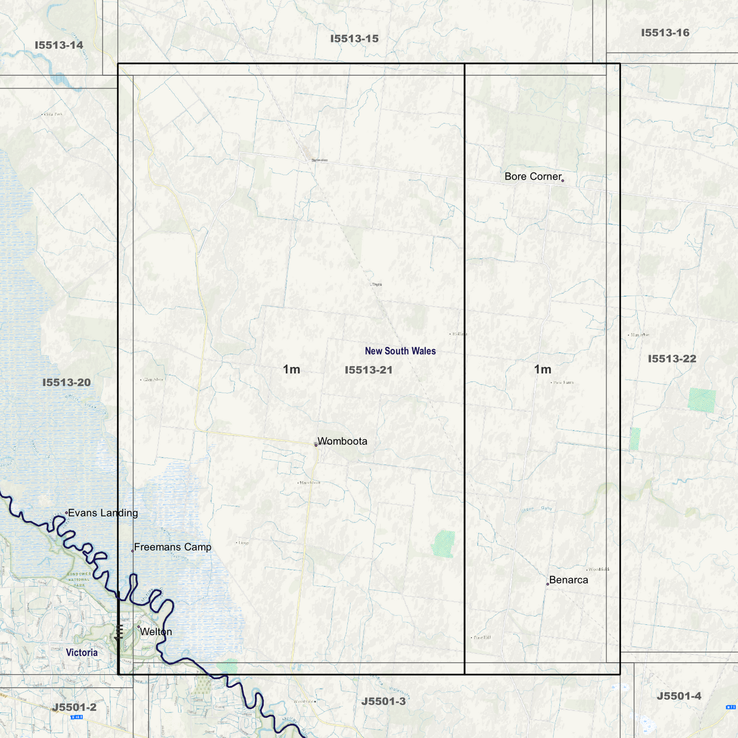 Womboota 1m Digital Elevation Models (I5513-21)