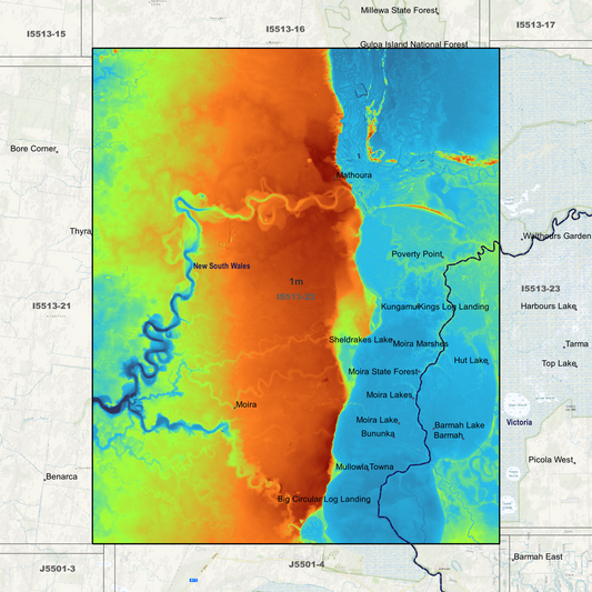 Mathoura 1m Digital Elevation Models (I5513-22)