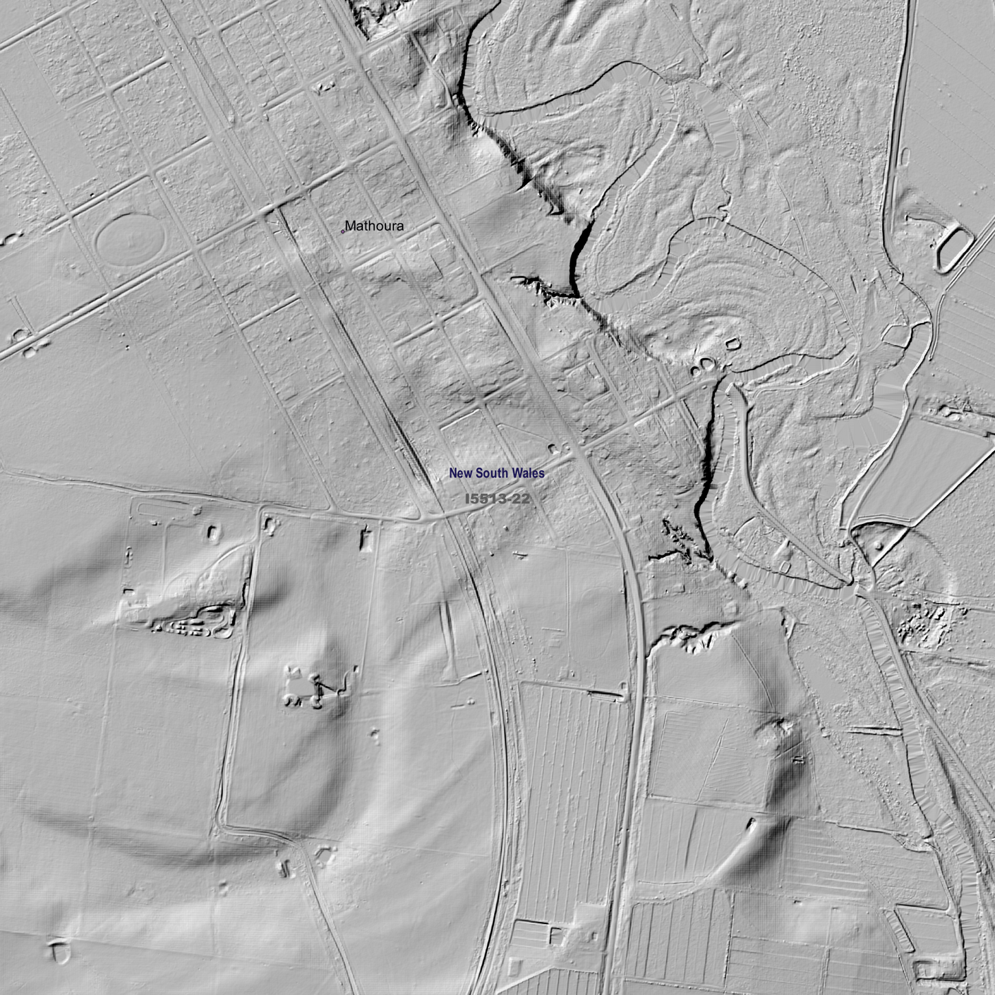 Mathoura 1m Digital Elevation Models (I5513-22)