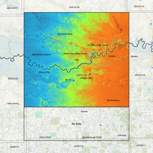 Strathmerton 1m Digital Elevation Models (I5513-24)