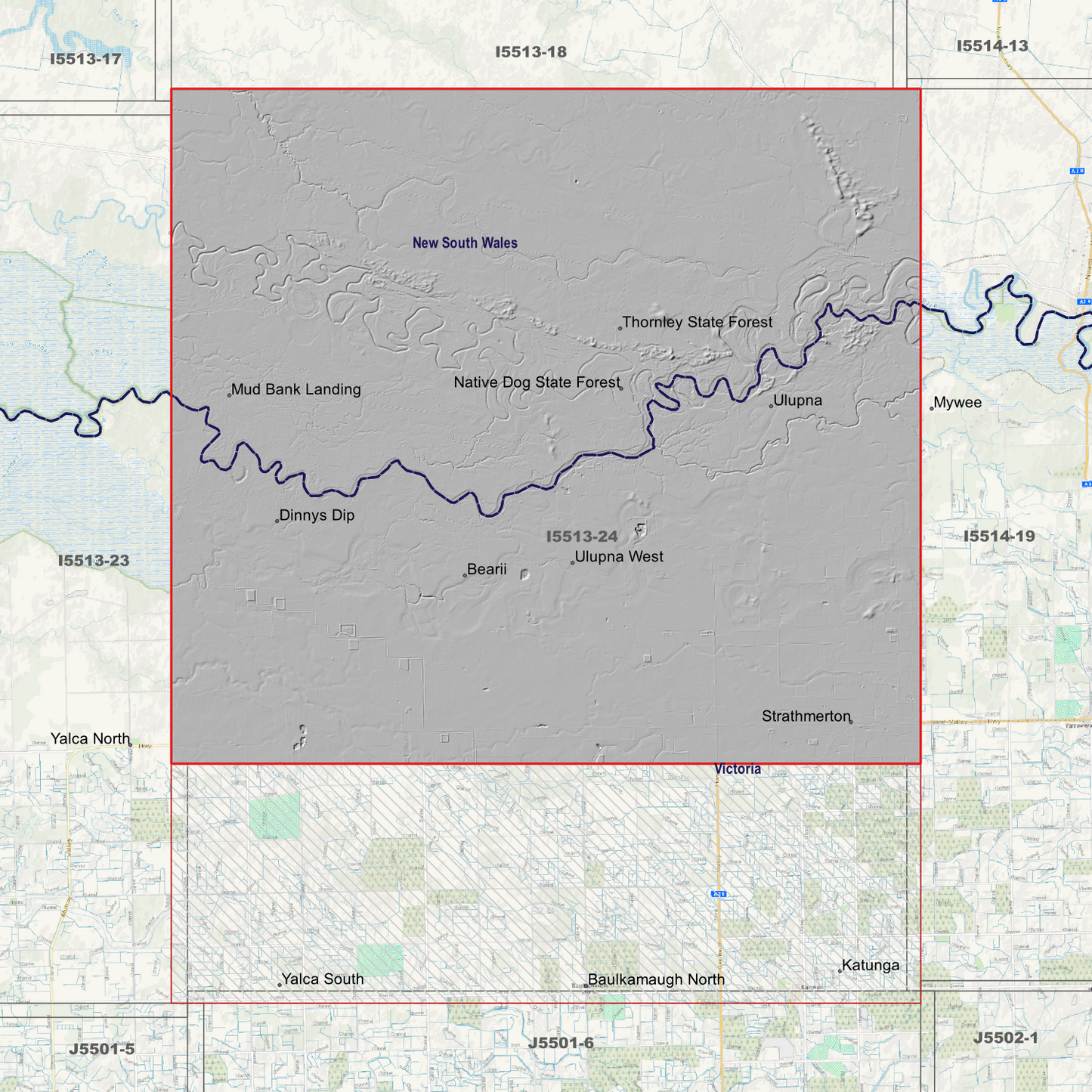 Strathmerton 1m Digital Elevation Models (I5513-24)