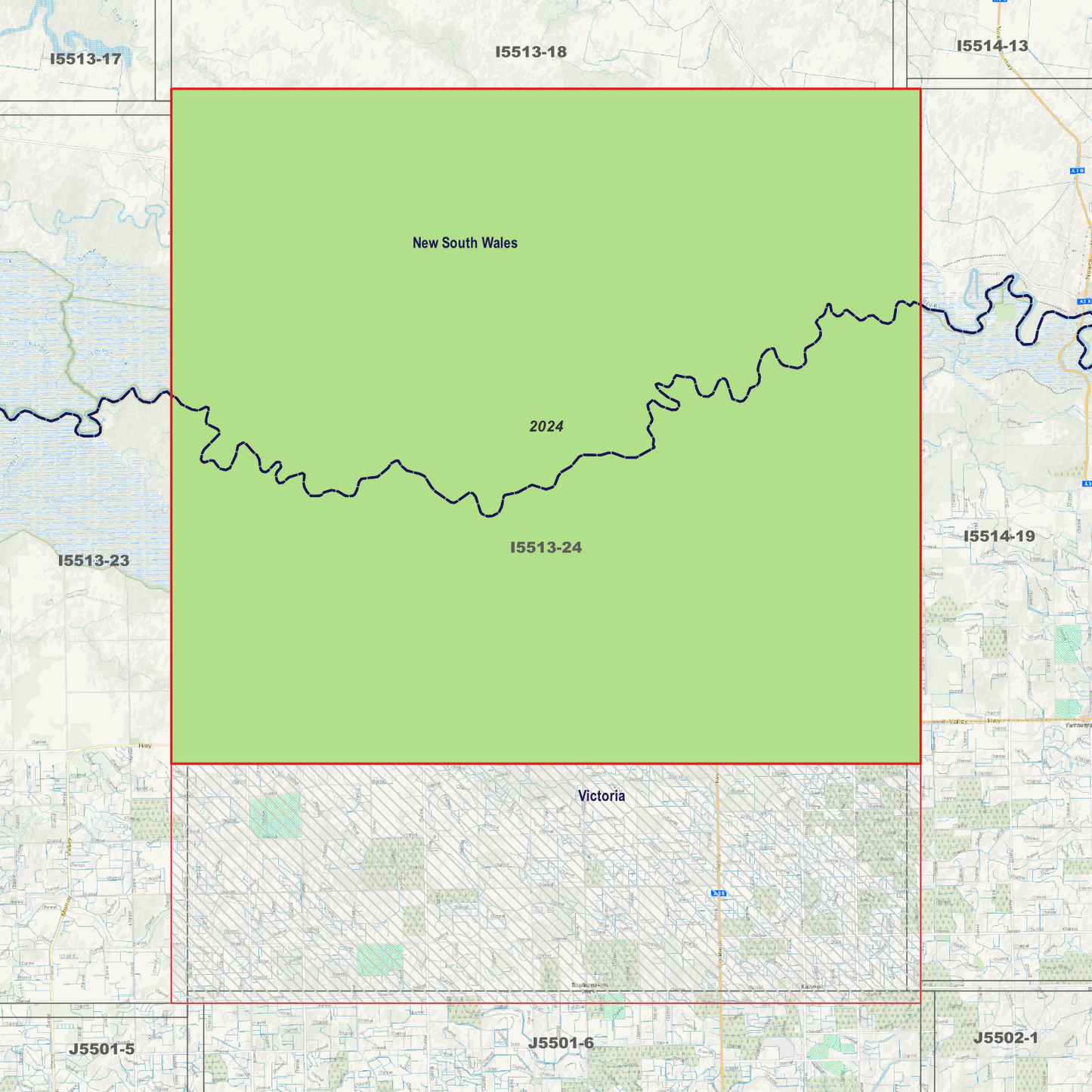Strathmerton 1m Digital Elevation Models (I5513-24)