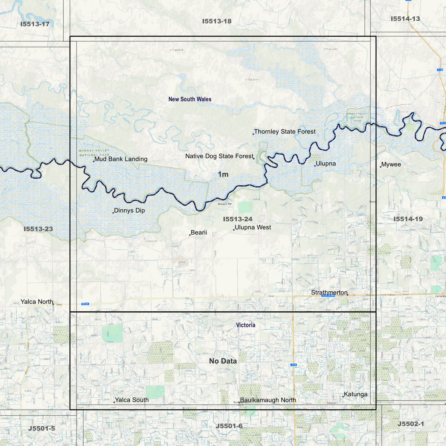 Strathmerton 1m Digital Elevation Models (I5513-24)