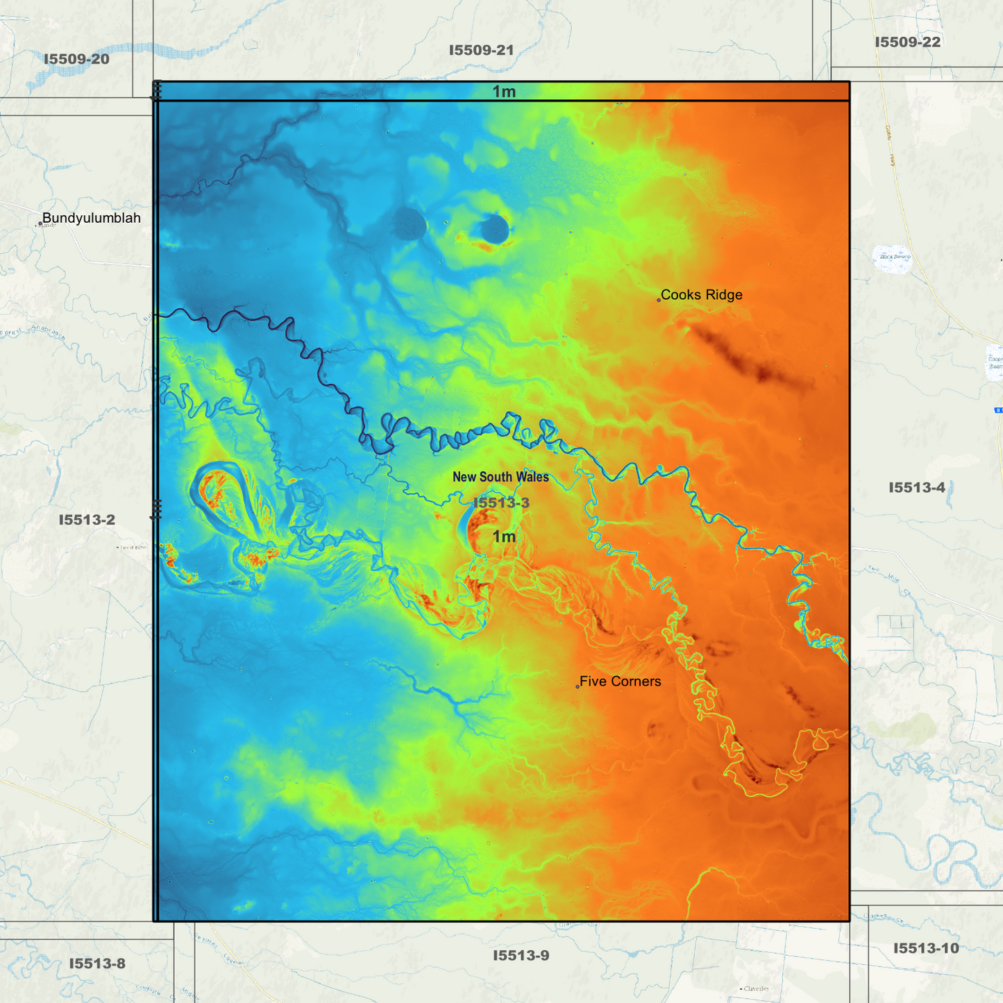 Five Corners 1m Digital Elevation Models (I5513-3)