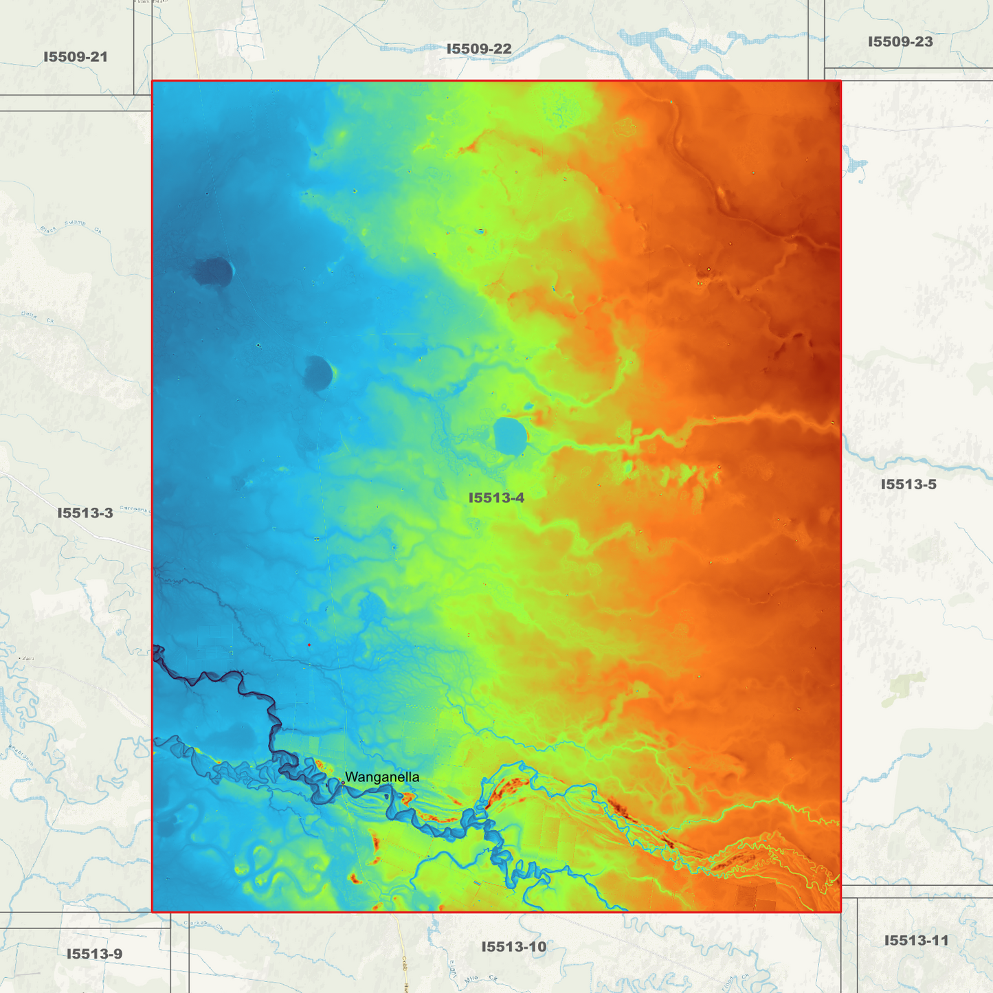 Wanganella 1m Digital Elevation Models (I5513-4)