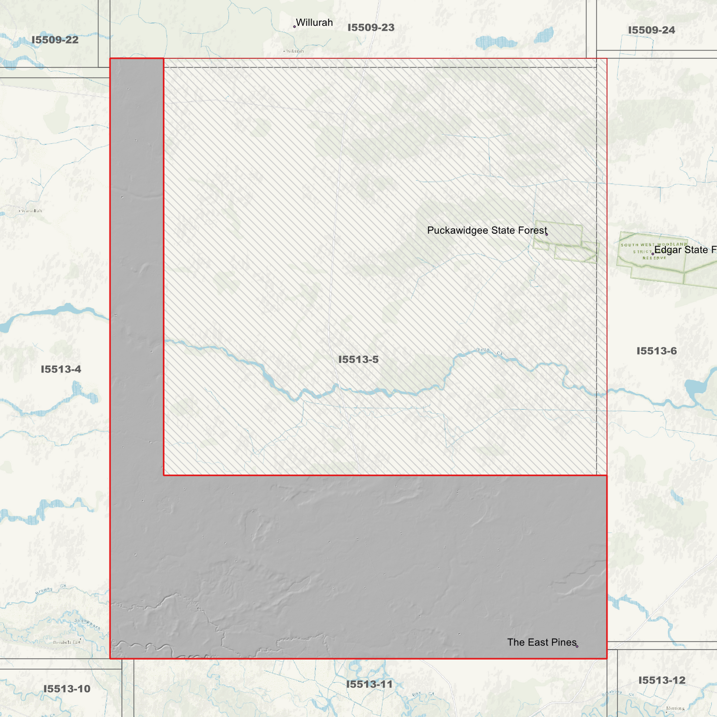 Puckawidgee 1m & 5m Digital Elevation Models (I5513-5)