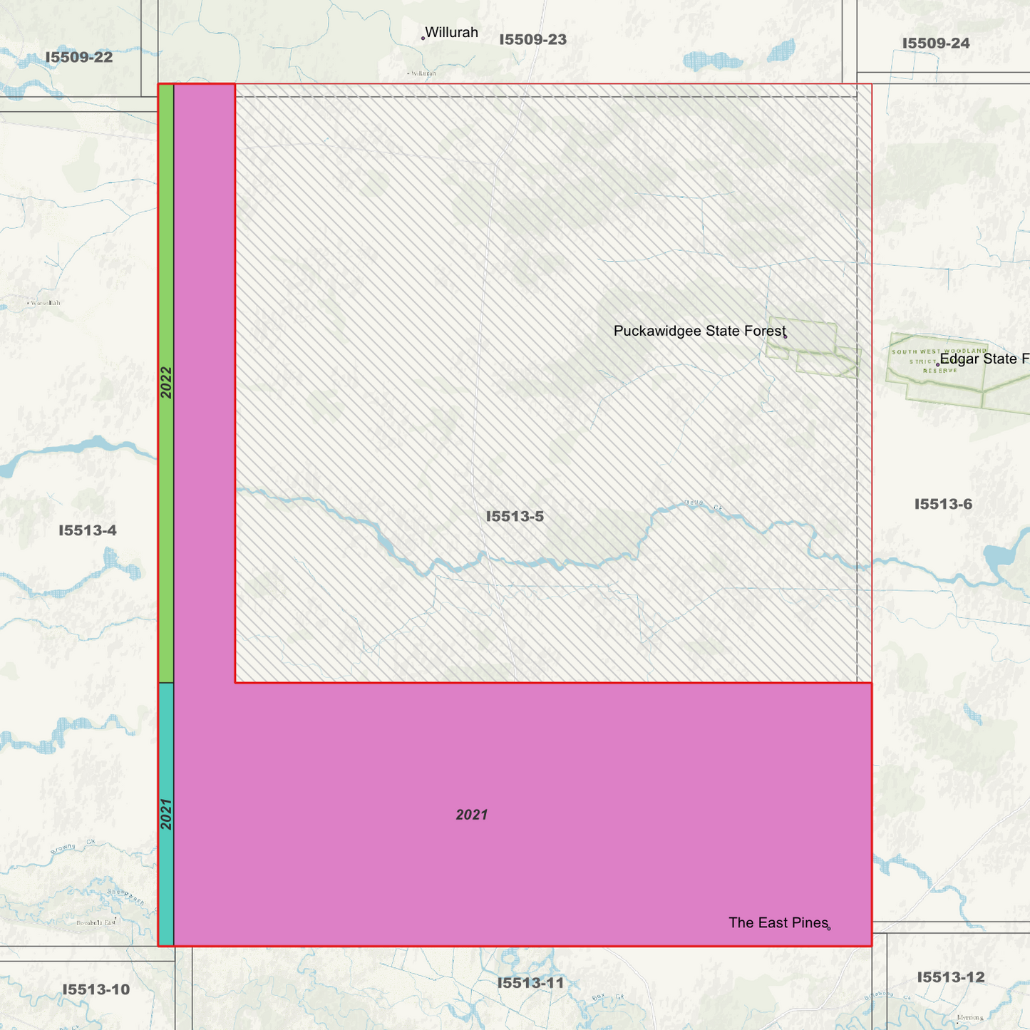 Puckawidgee 1m & 5m Digital Elevation Models (I5513-5)