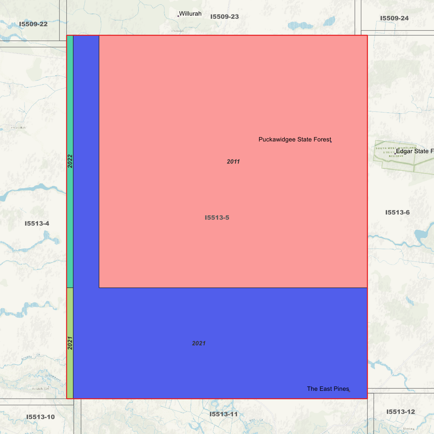 Puckawidgee 1m & 5m Digital Elevation Models (I5513-5)