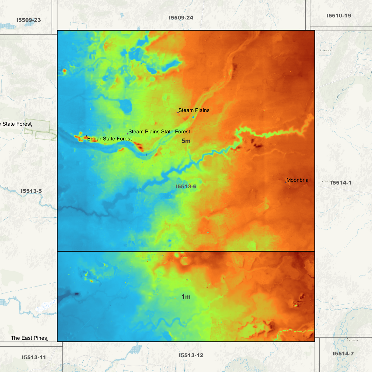 Steam Plains 1m & 5m Digital Elevation Models (I5513-6)