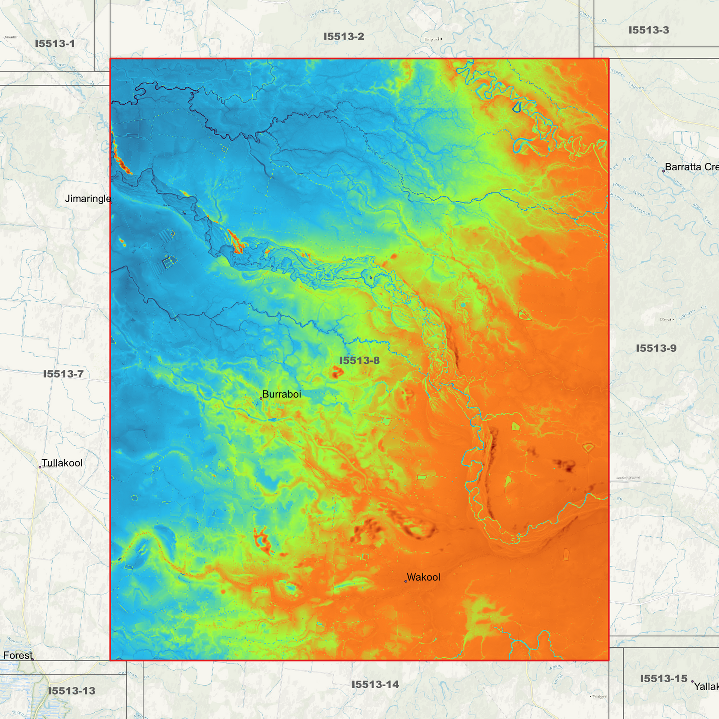 Wakool 1m Digital Elevation Models (I5513-8)